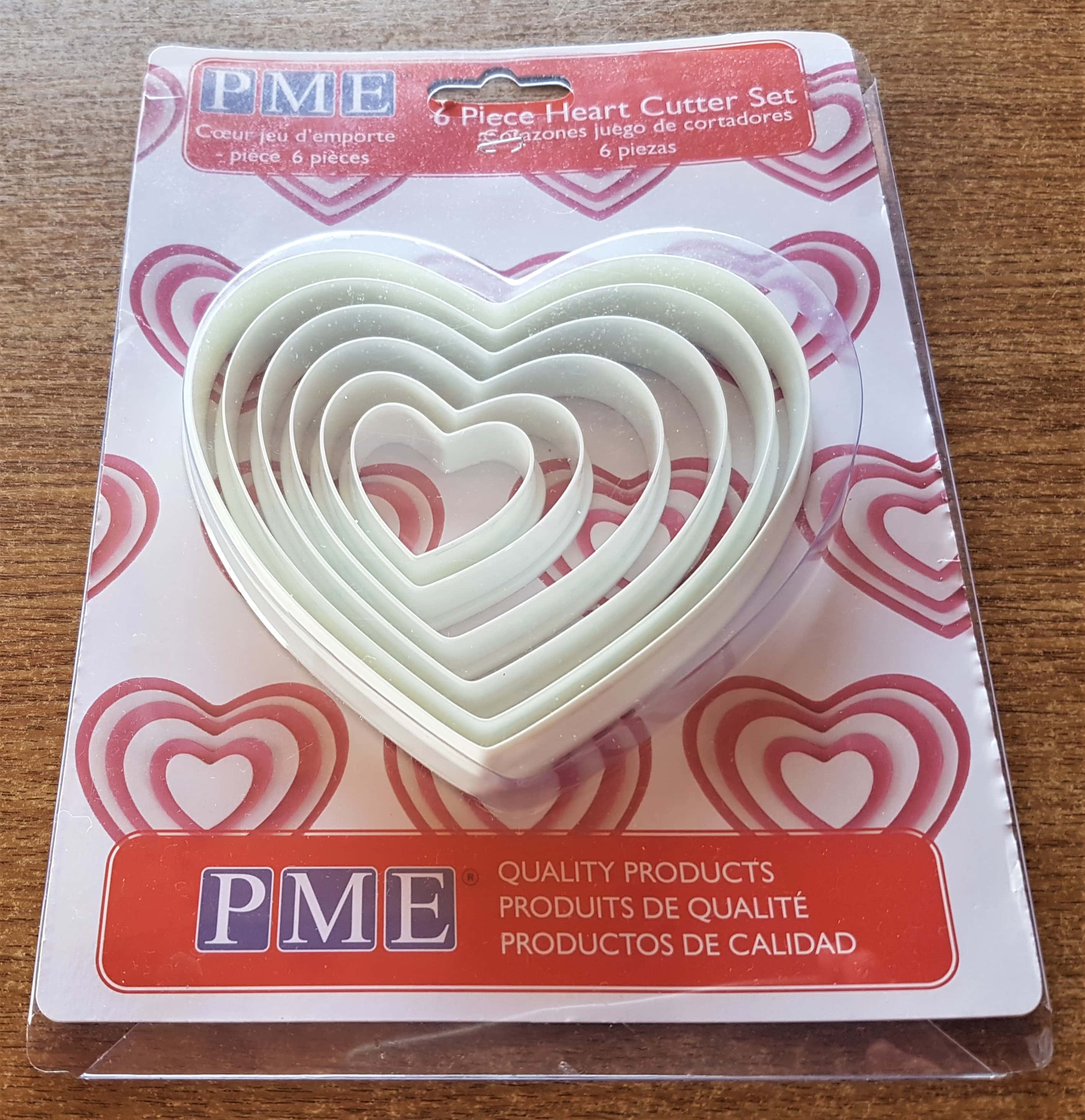 6 Piece Heart Cutter Set.