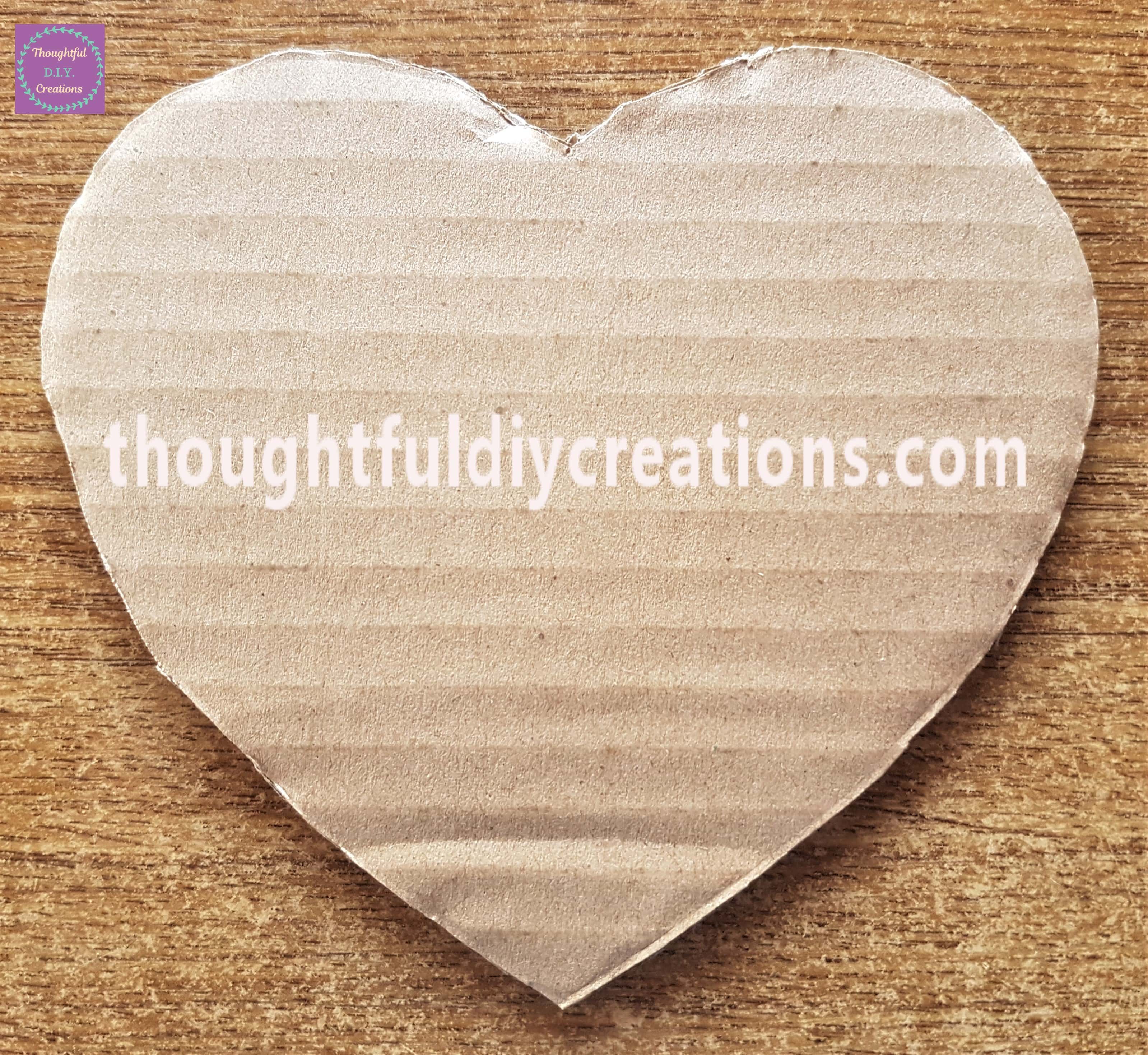 I cut out the heart template.