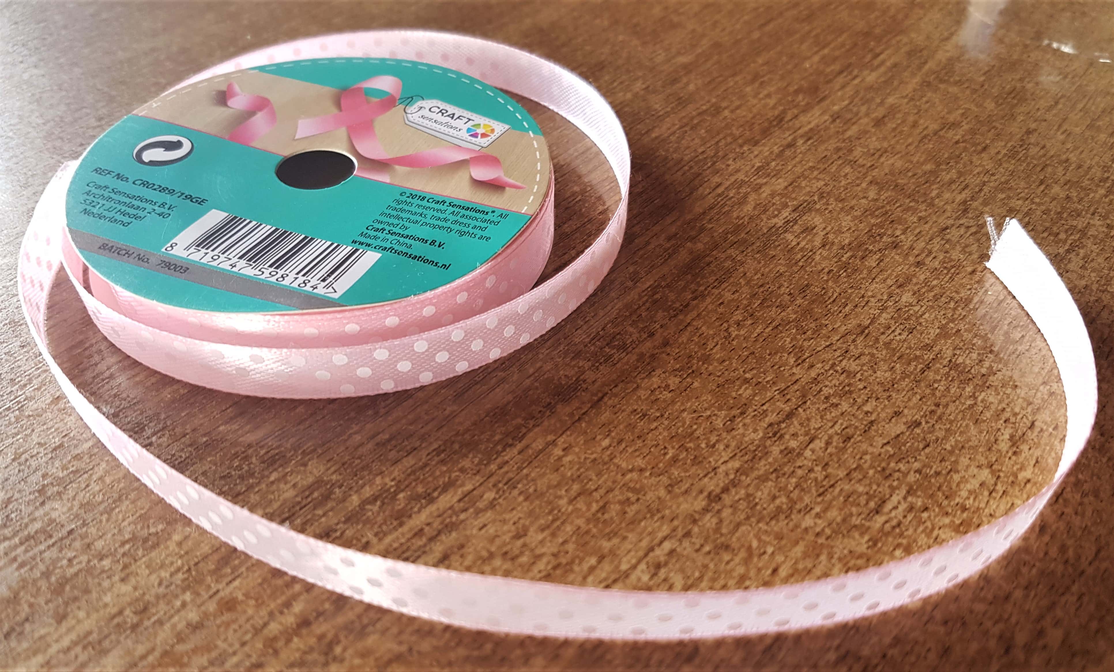 Pink and White Polka Dot Ribbon.