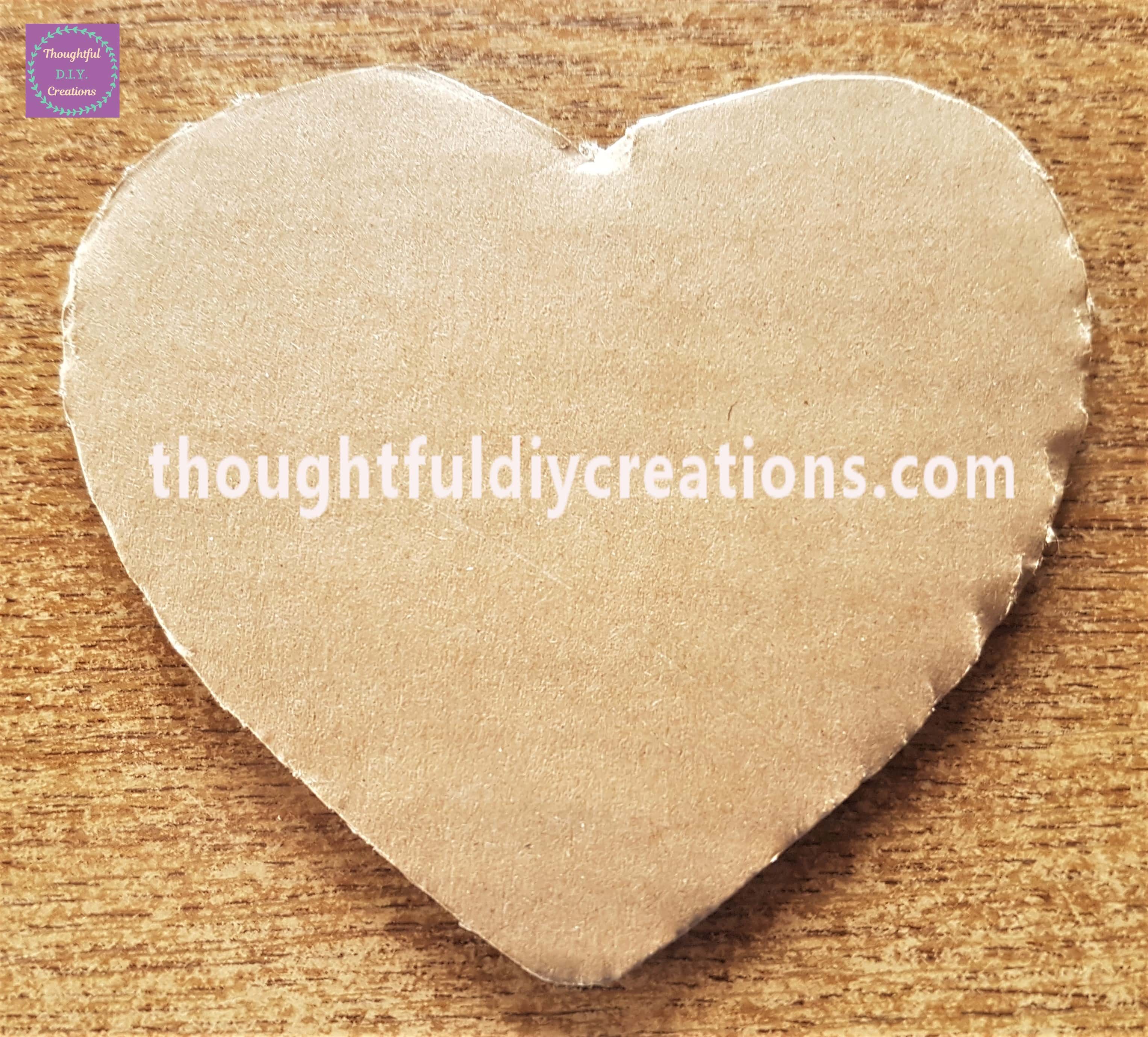 I cut out the Cardboard Heart.