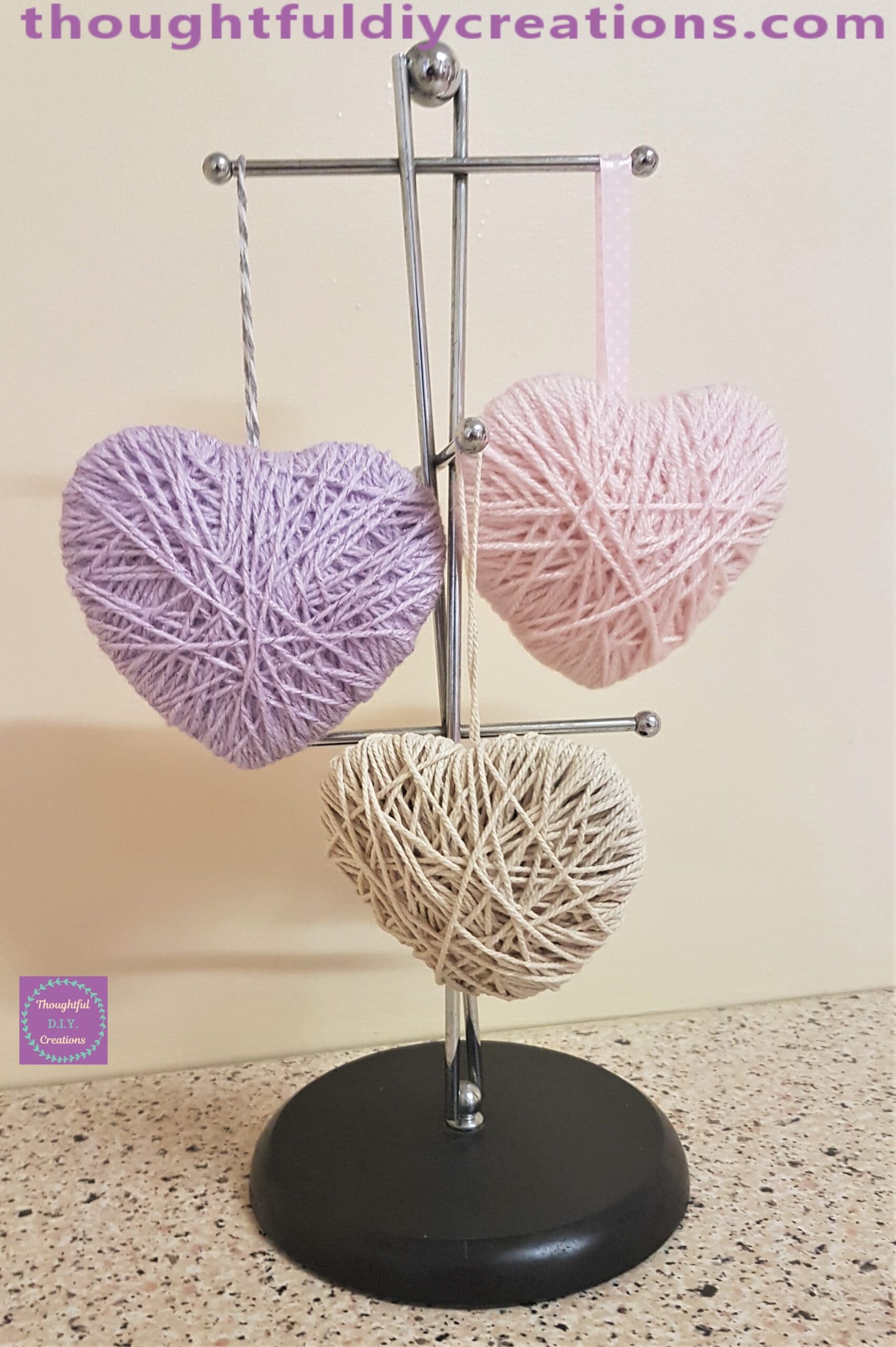 Valentine's Day Craft: Yarn Wrapped Hearts Tutorial