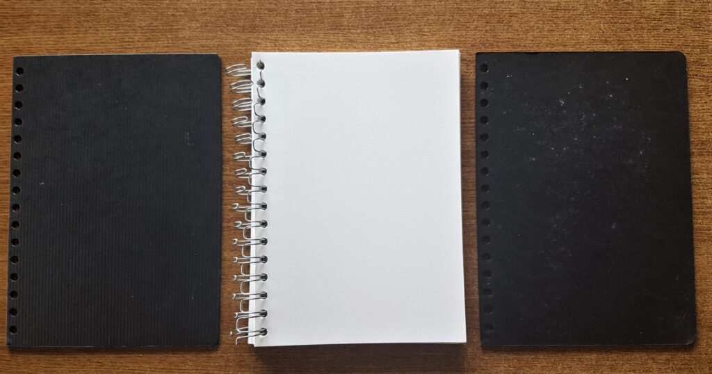 I removed the Front and Back Cover from the Spiral Journal.