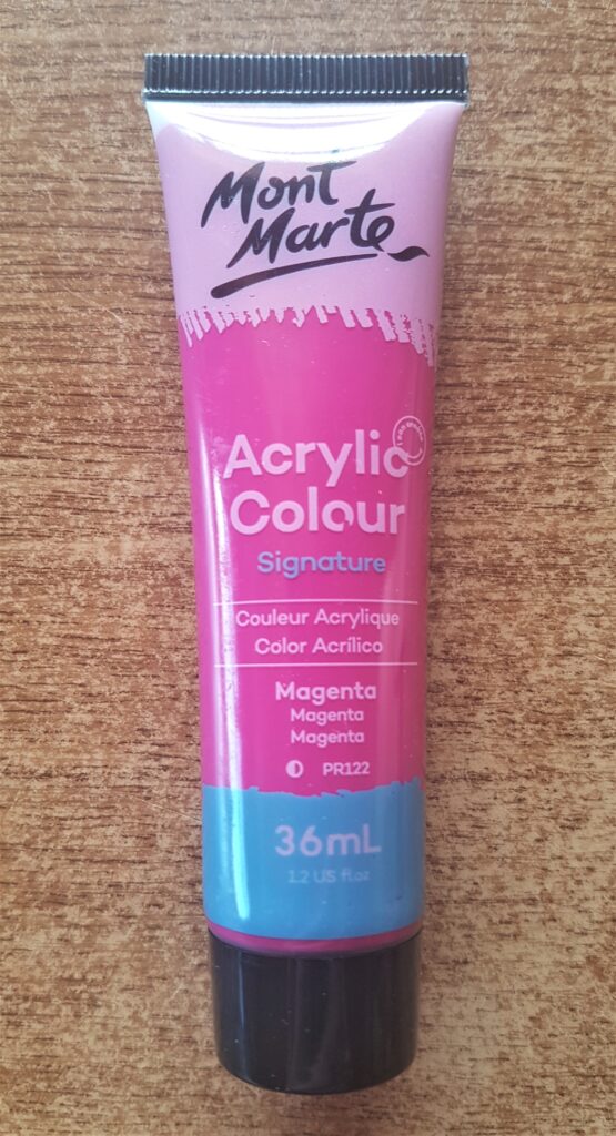 Magenta Pink Acrylic Paint.