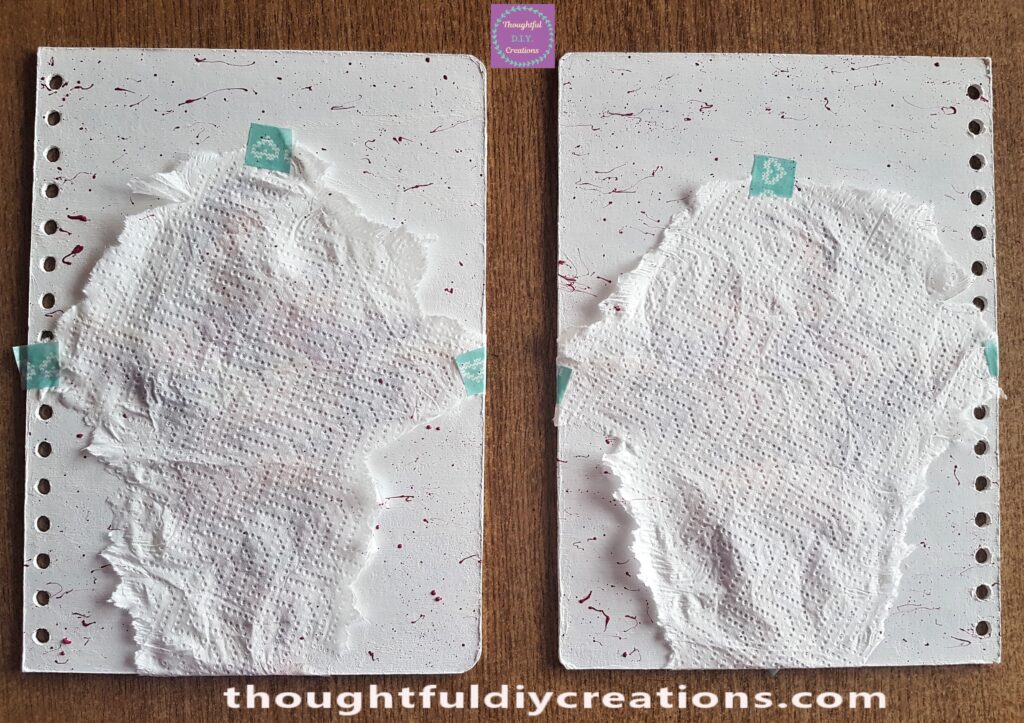 Magenta Pink Splatters added to the Front and Back Journal Cover.