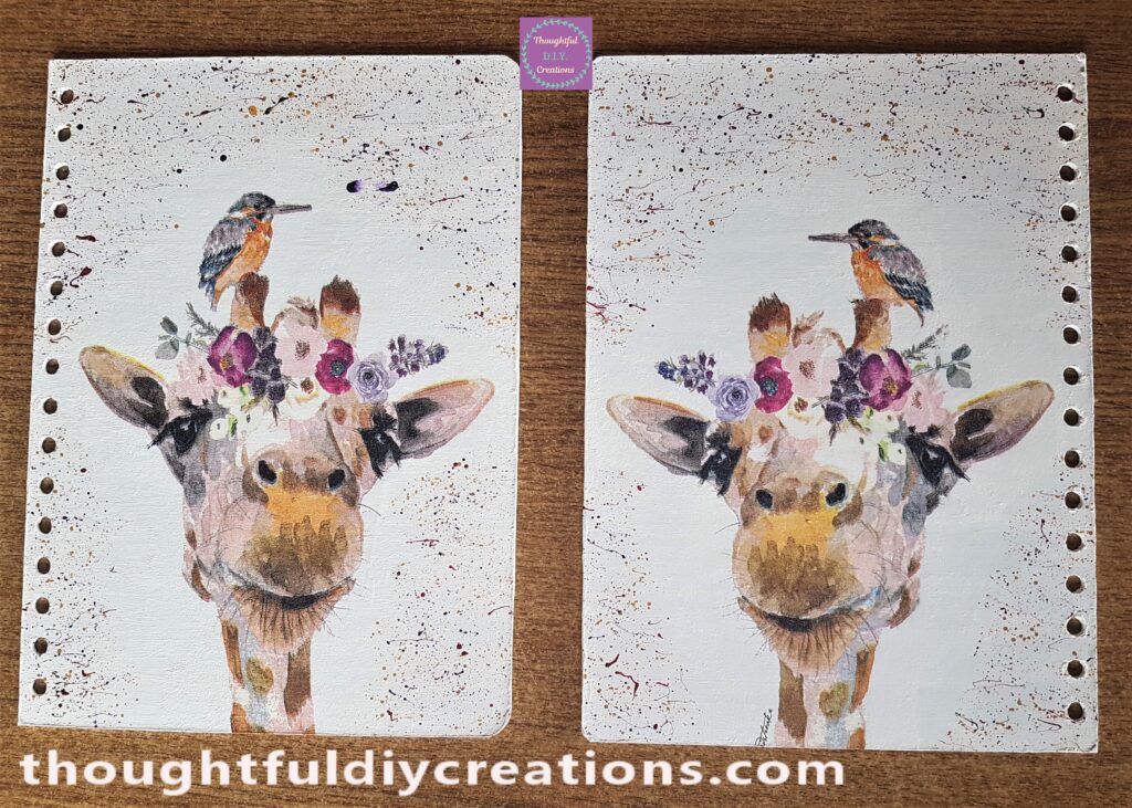 I removed the Washi Tape and Kitchen Paper to reveal the Paint Splatters.