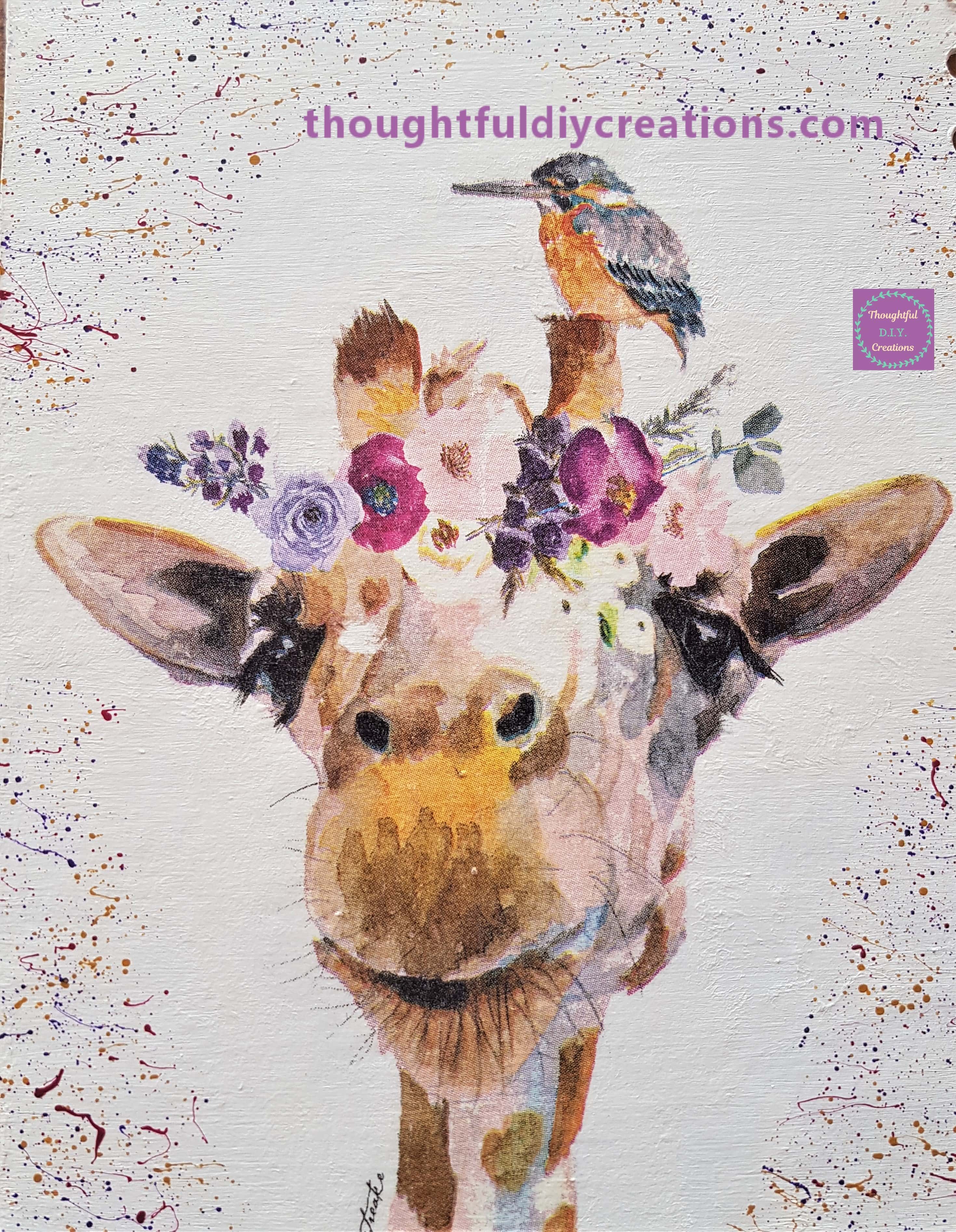 Closer look at the Giraffe on the Back Cover.
