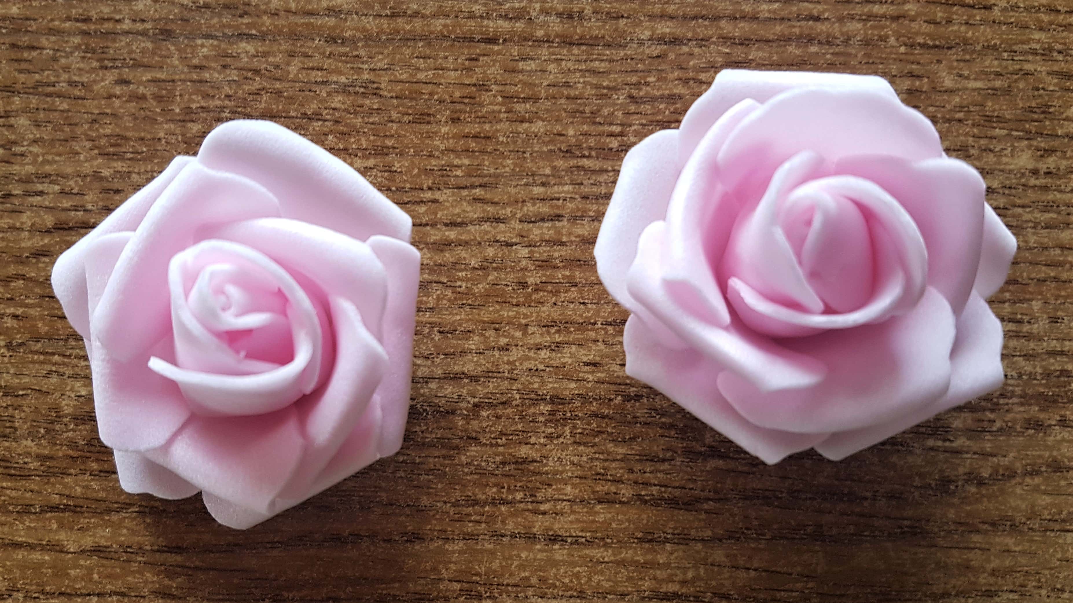 2 Foam Pink Flowers in my Craft Supplies.