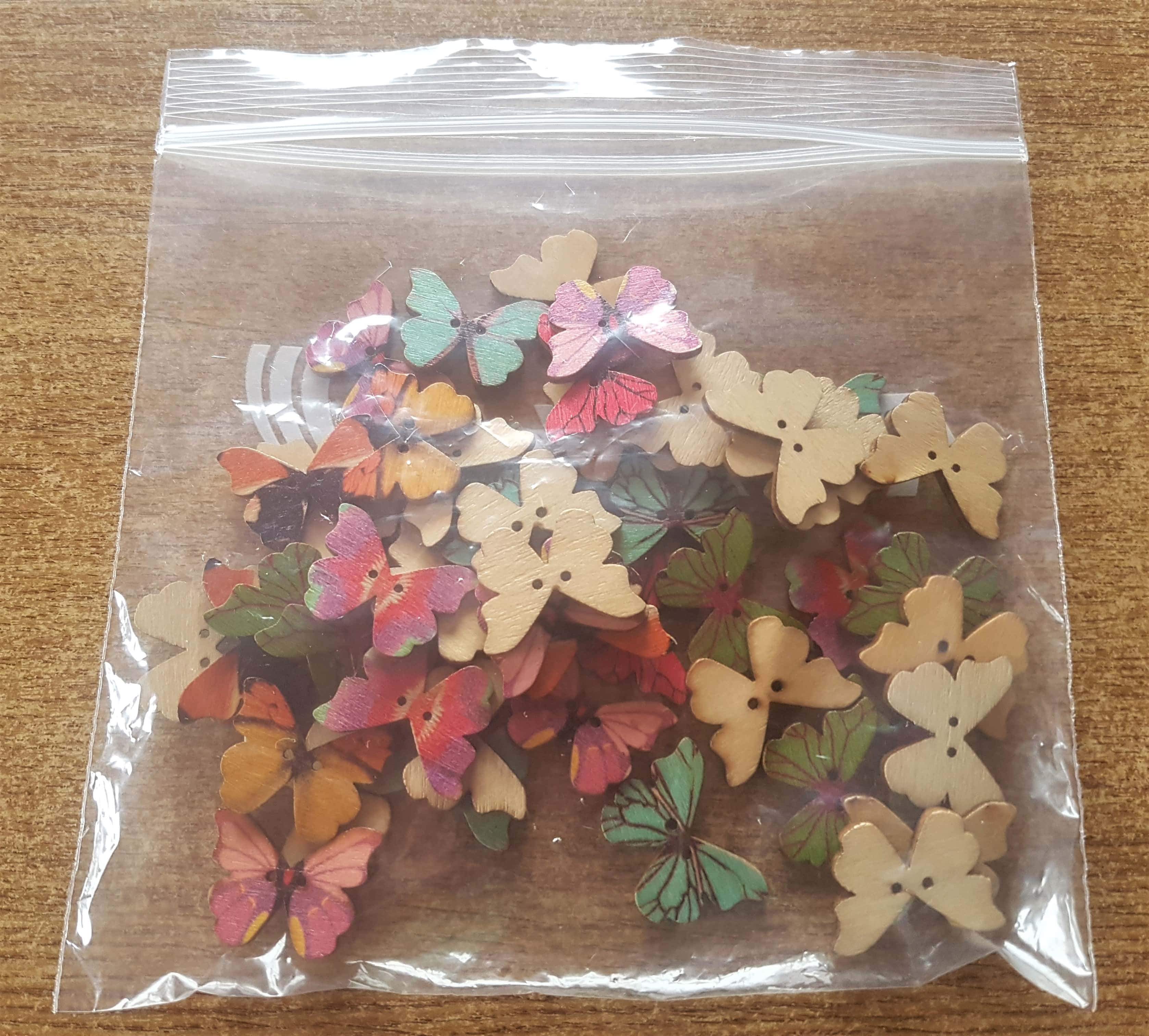 Pack of multi-coloured Wood butterflies.