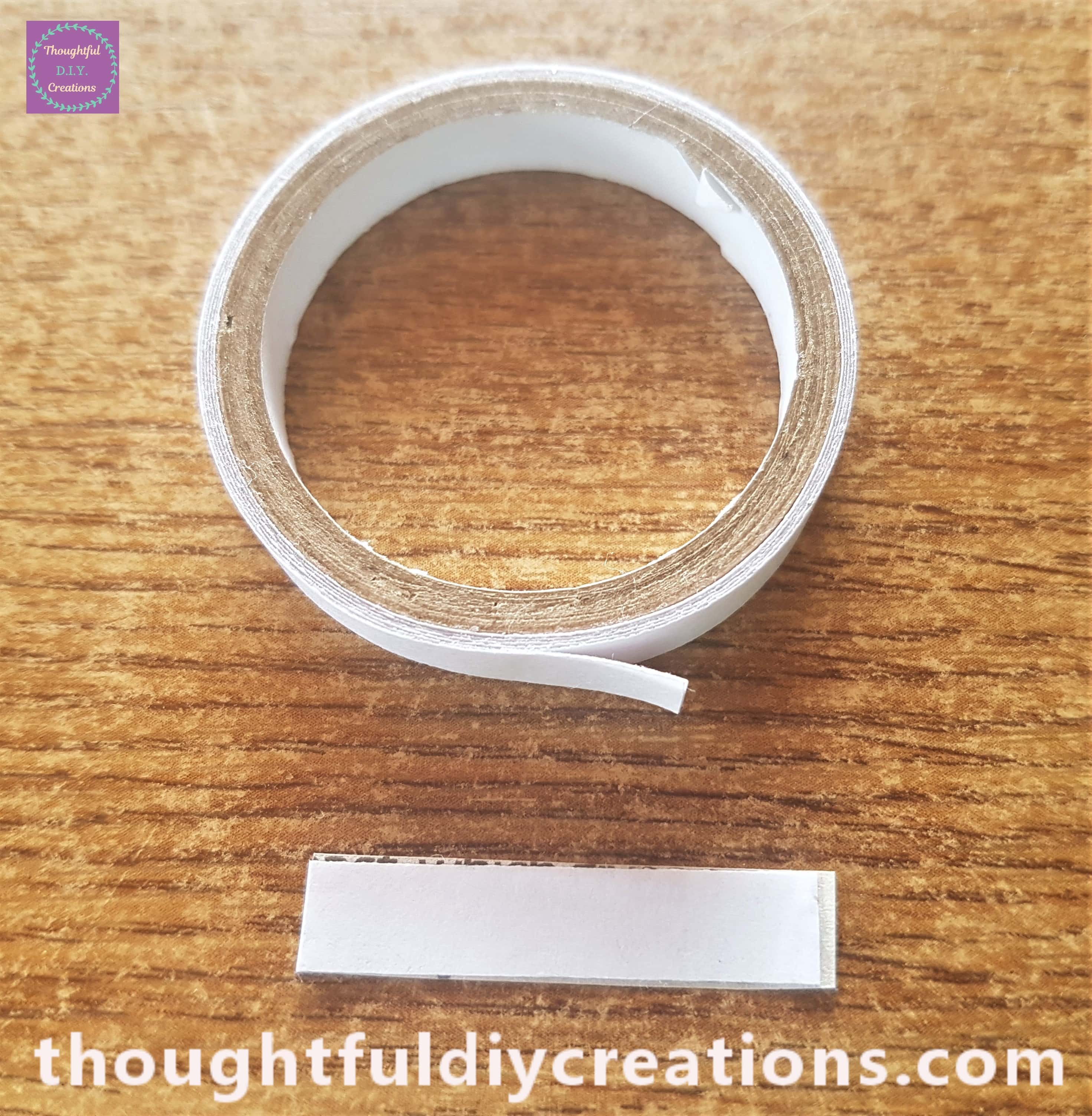 A strip of Double-Sided Tape on the back of each word.