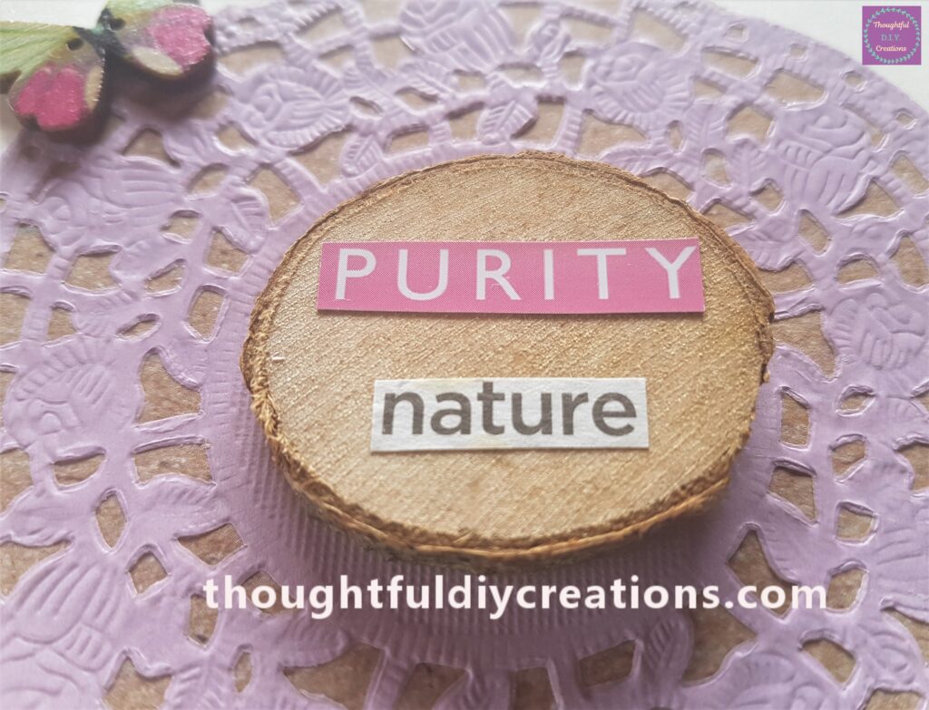 Attached the Words to the Wood Slice.