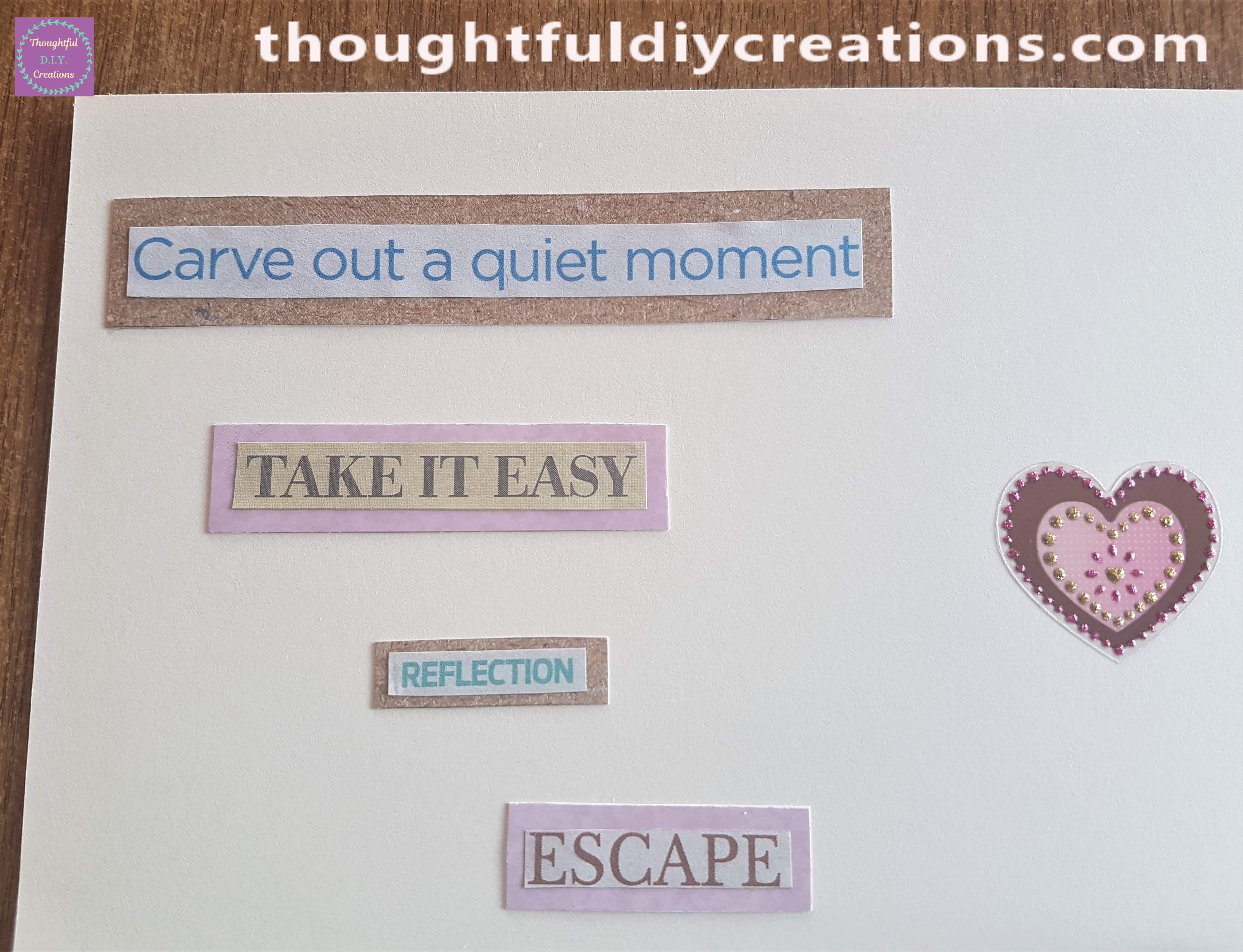 Love Heart beside the Sentiment.