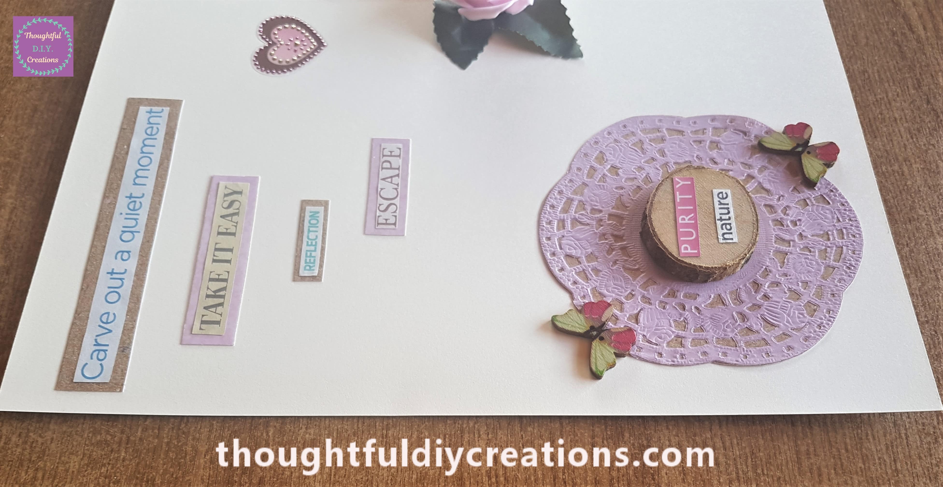 Side angle of the first half of the Scrapbook Layout.