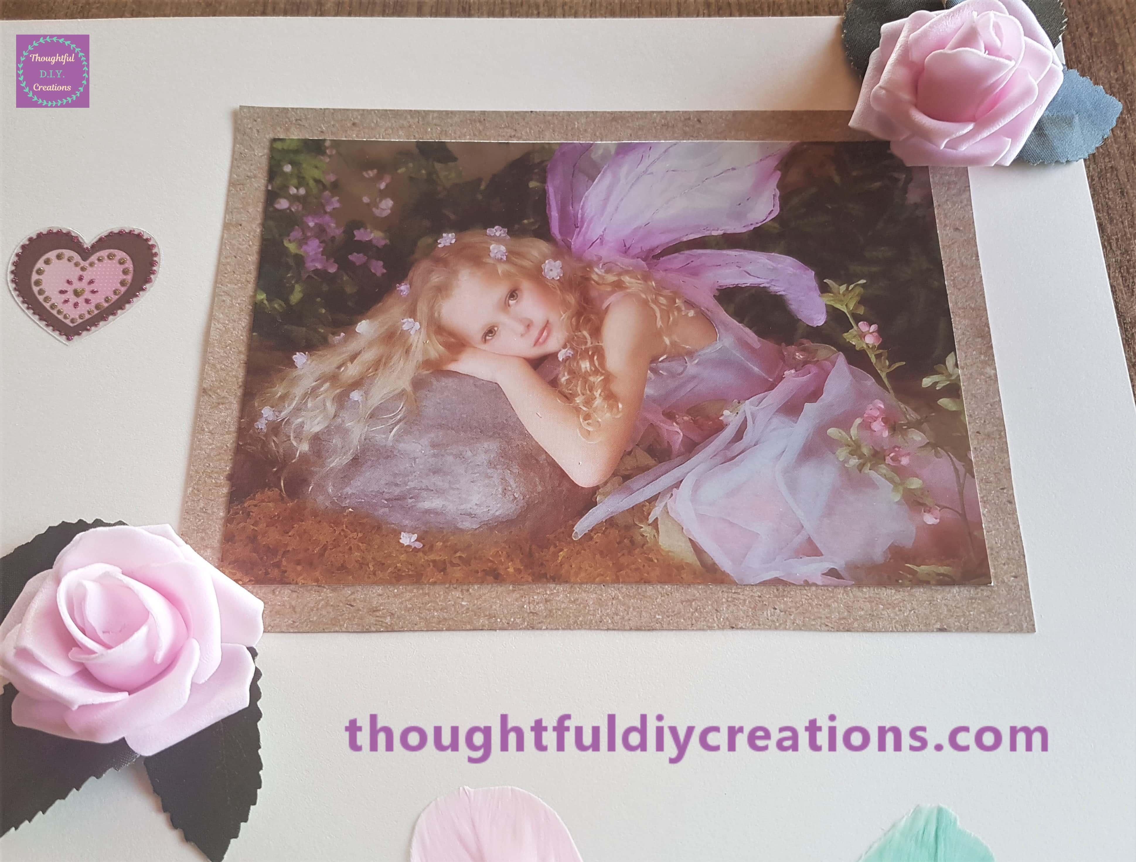 The Heart, Fairy Image and the Flowers.