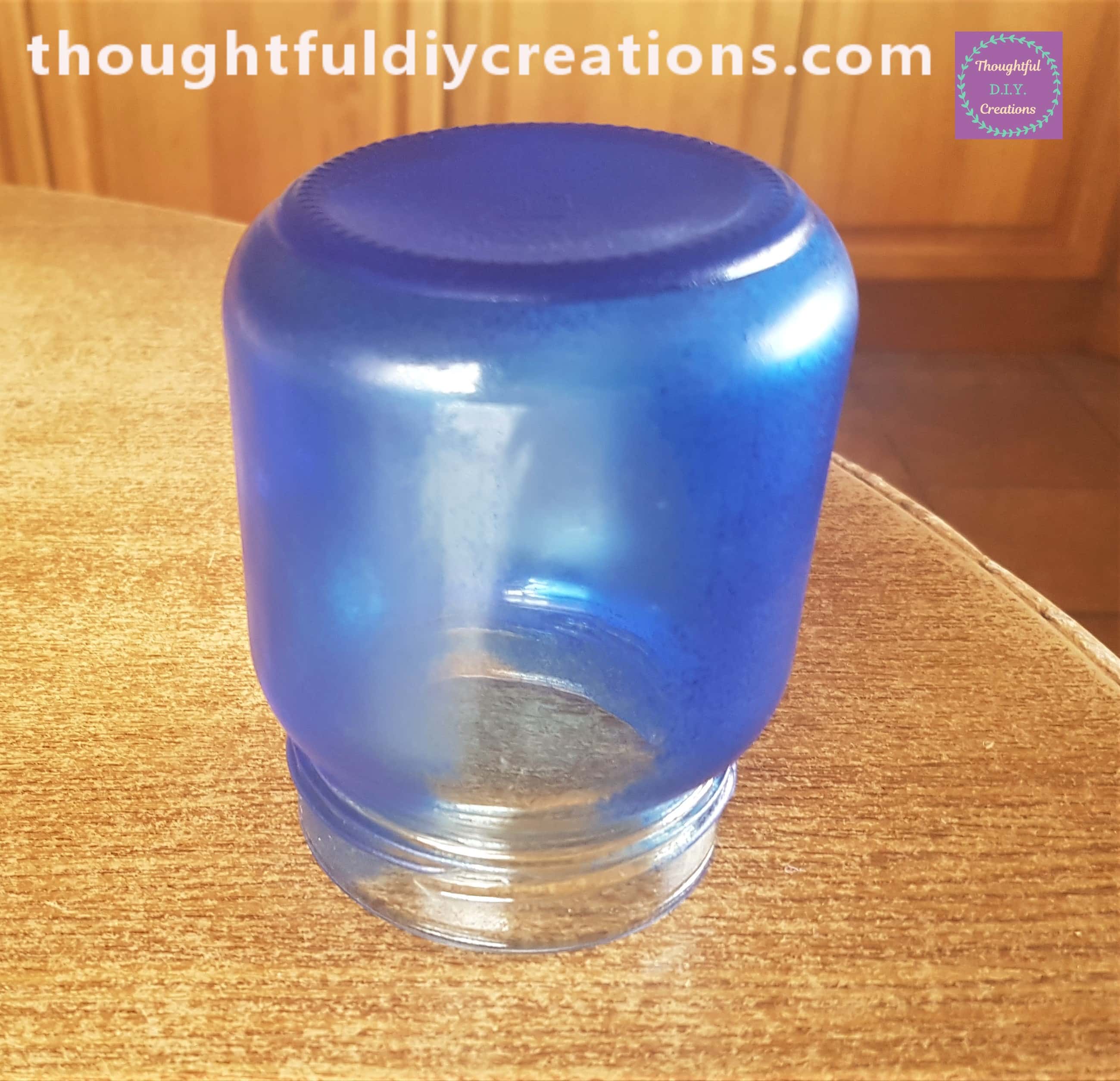 How the Jar looks with about 3/4 of it painted.