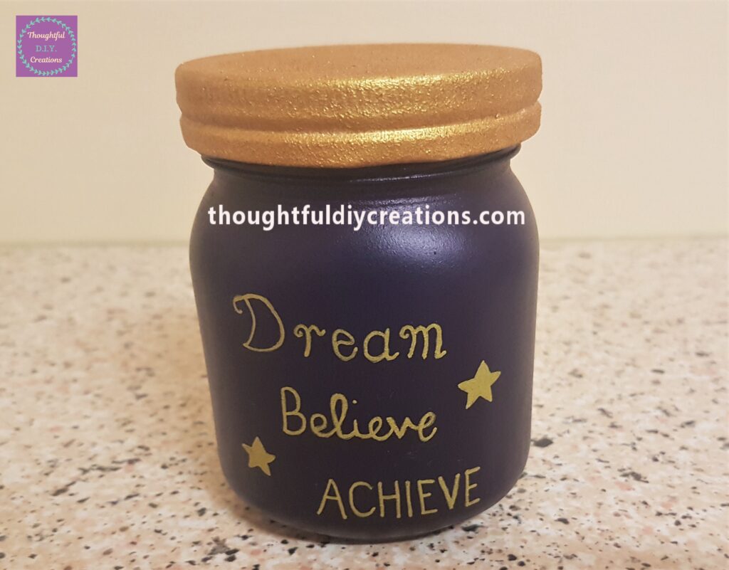 Final Image of the Re-Purposed Jar.