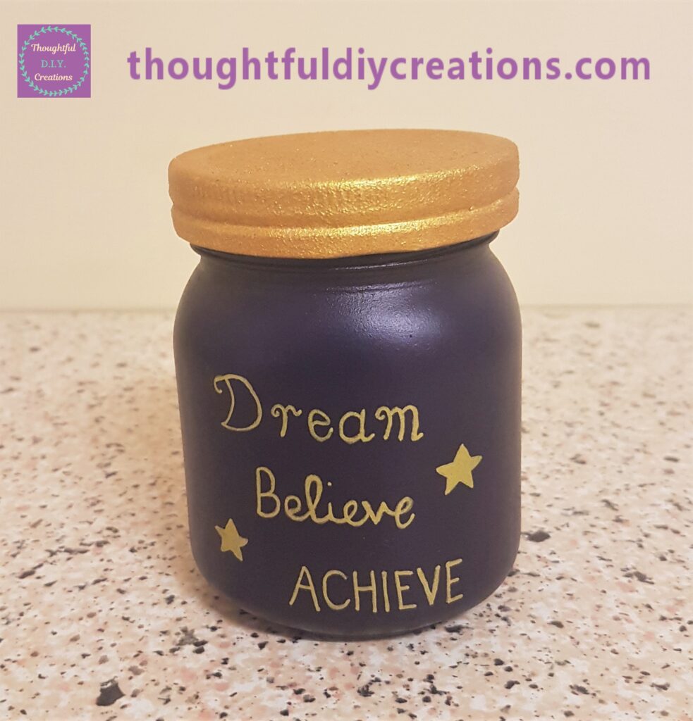 Re-Purposed Jar on display.