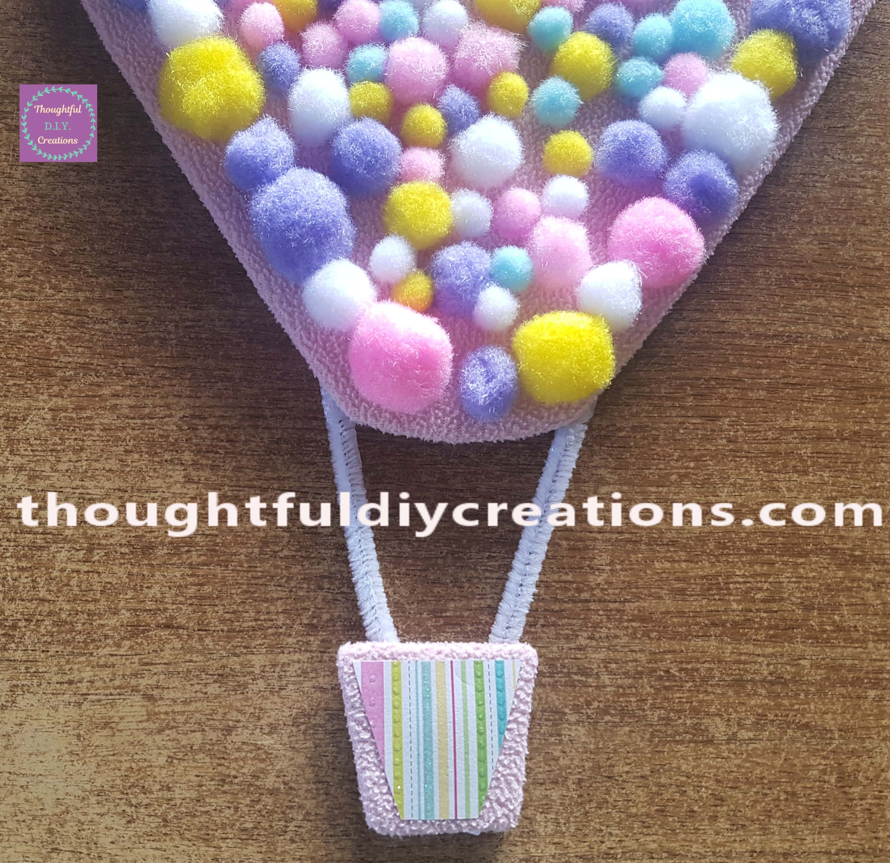 The basket and bottom part of the balloon.