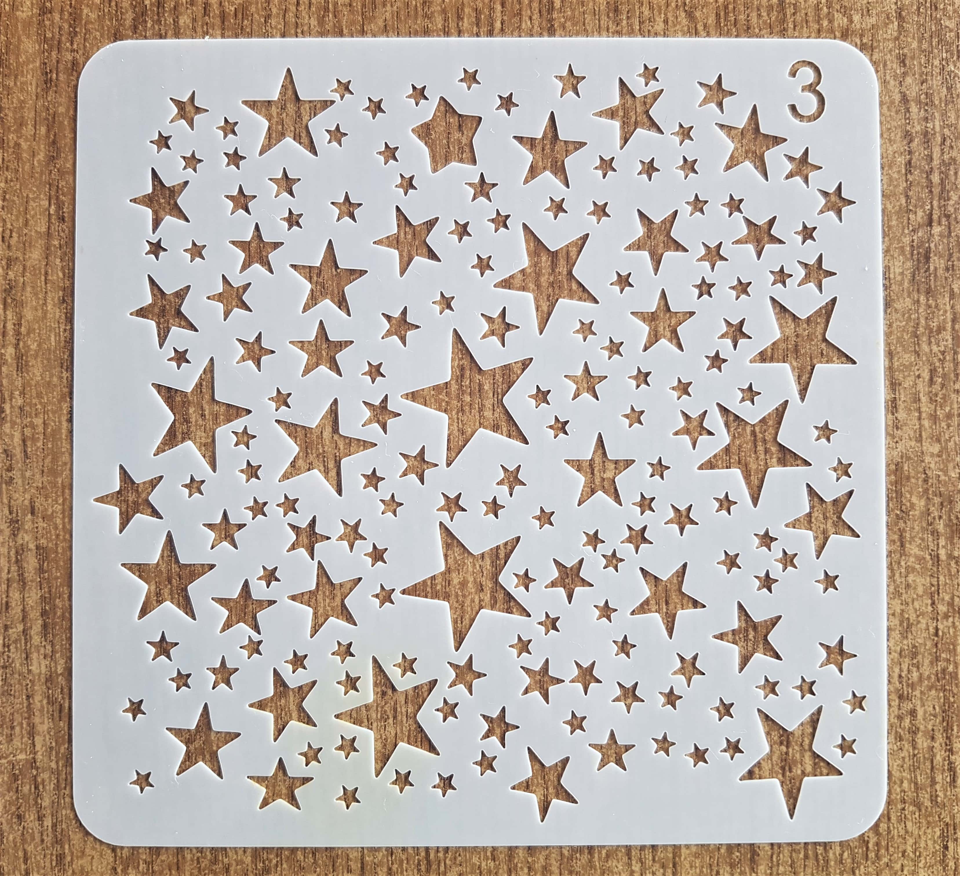 My Star Stencil from a Pack of Stencils I had.