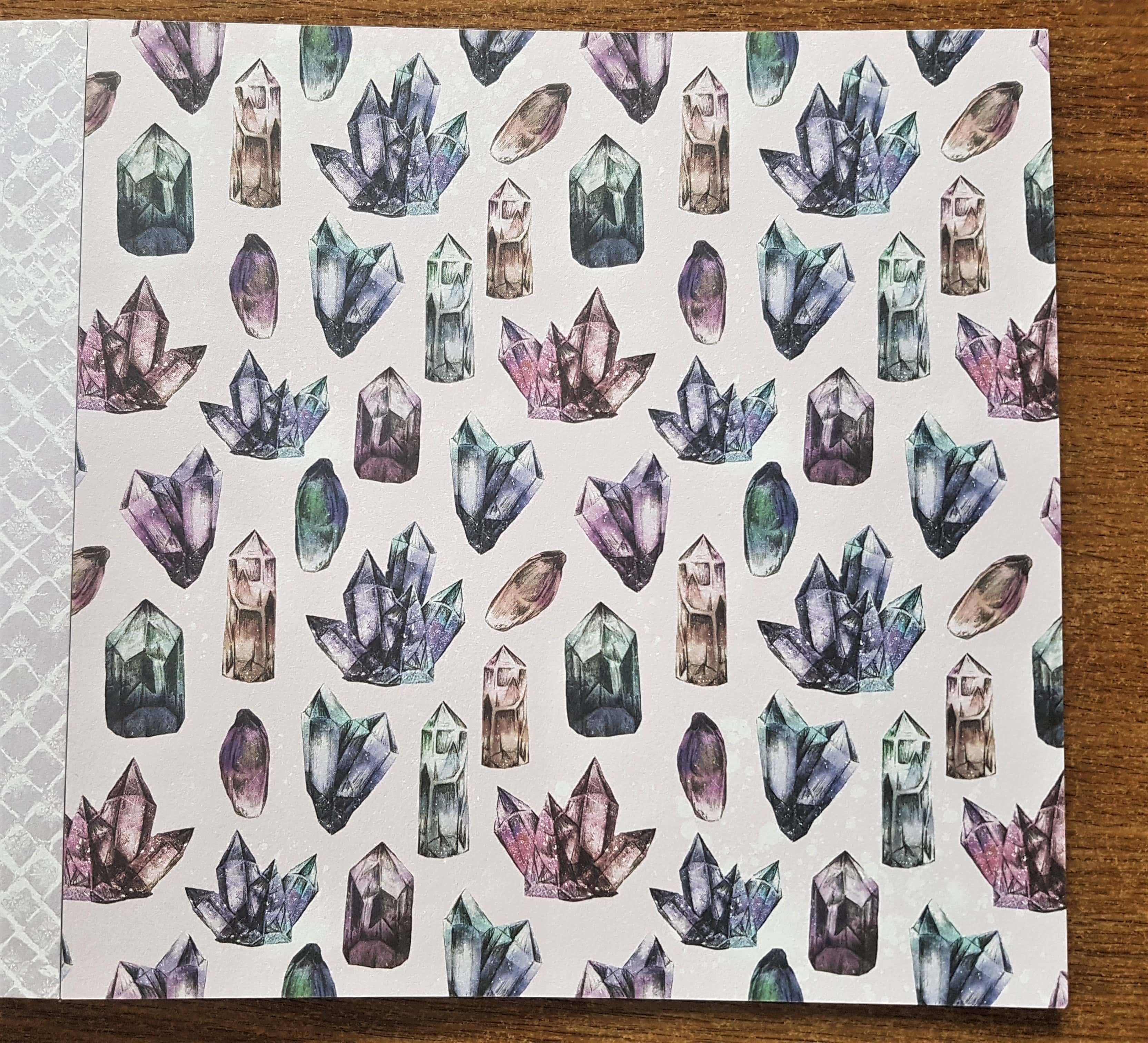 Page full of different Size and Colour Crystals.