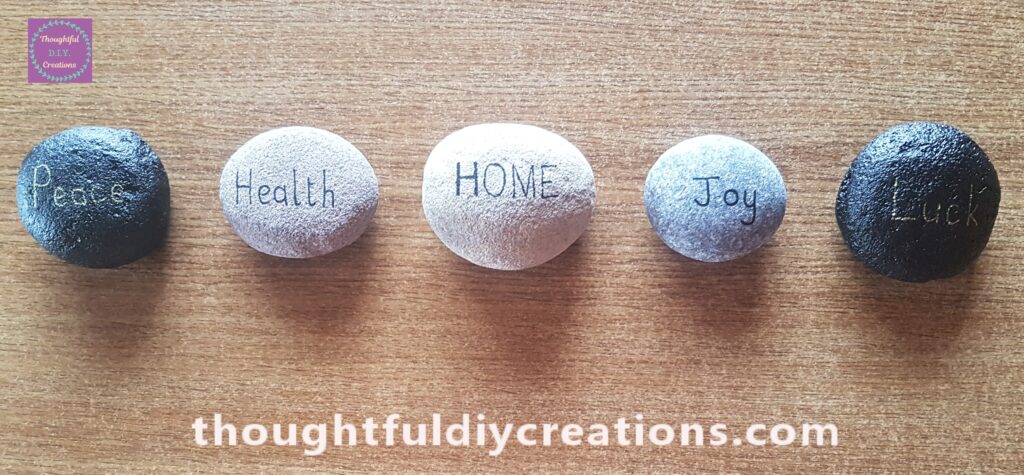 All the Home Decor Stones together after 1 layer of Paint Pens.