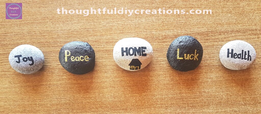Completed Home Decor Stones.