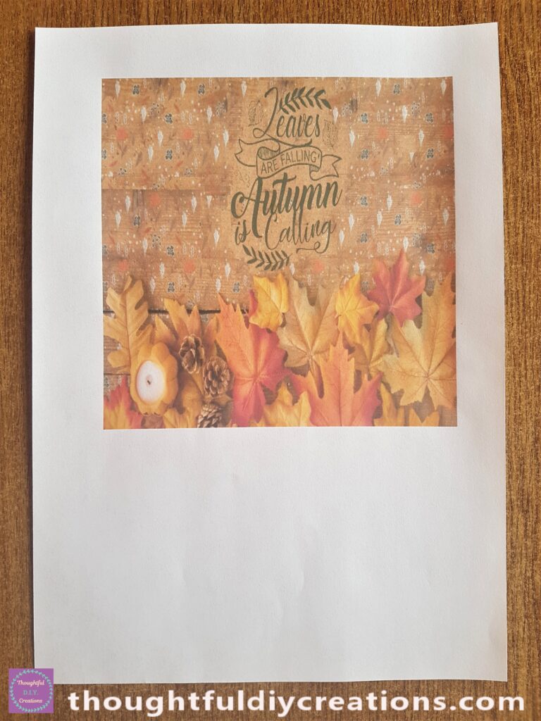 I clicked Print and Printed the Image on Normal Printer Paper.