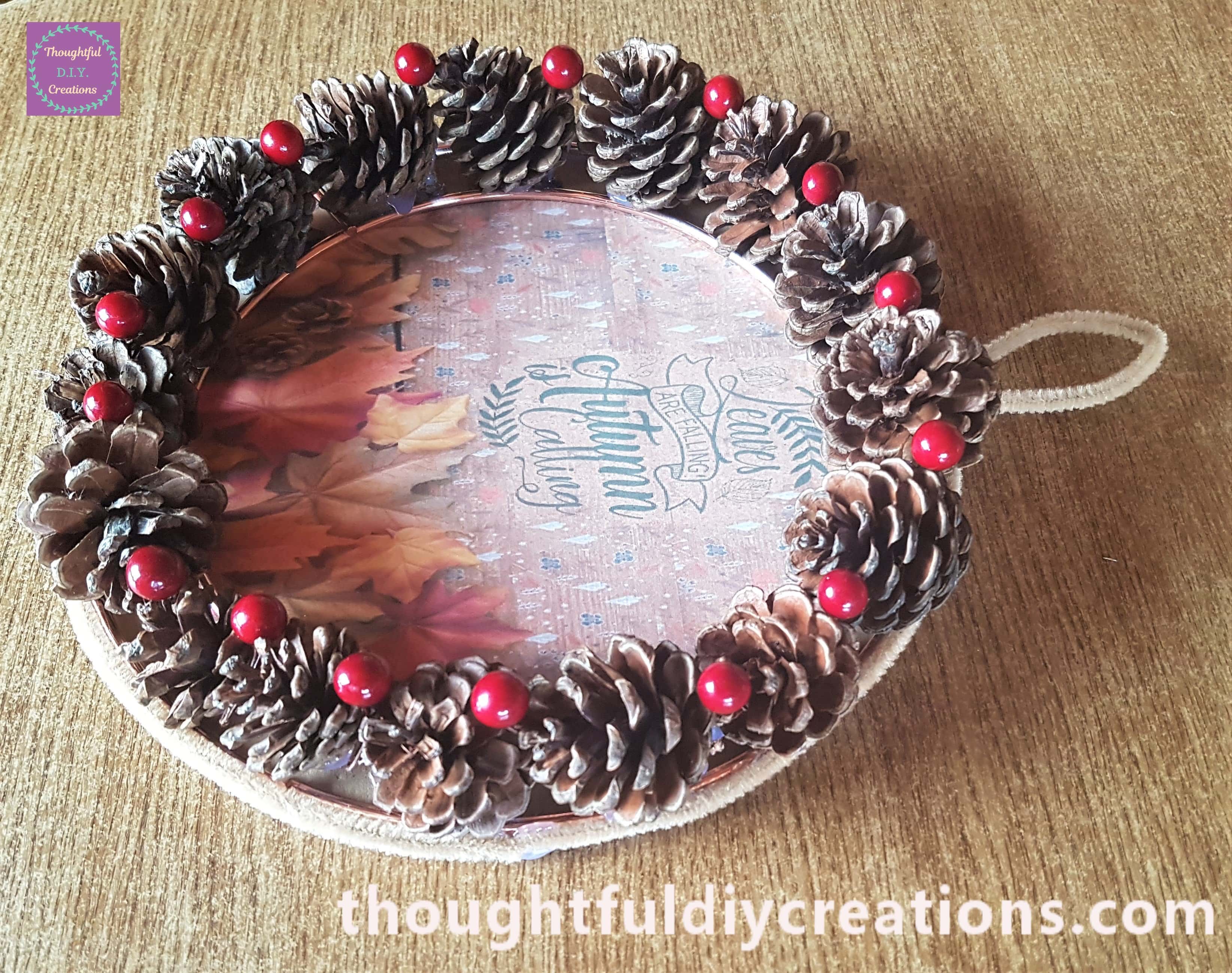 Completed Autumn Wreath.