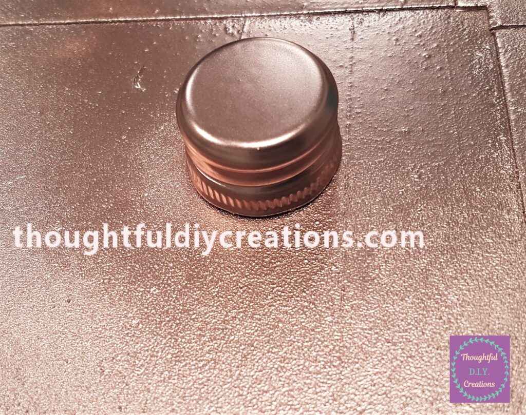 I spray painted the lid for the second time.