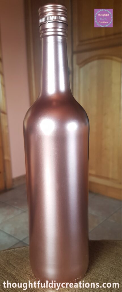 I left the Bottle and Lid in the Shed to Cure for 2 Days, I brought them back in 2 days later and put the lid back on the Bottle.