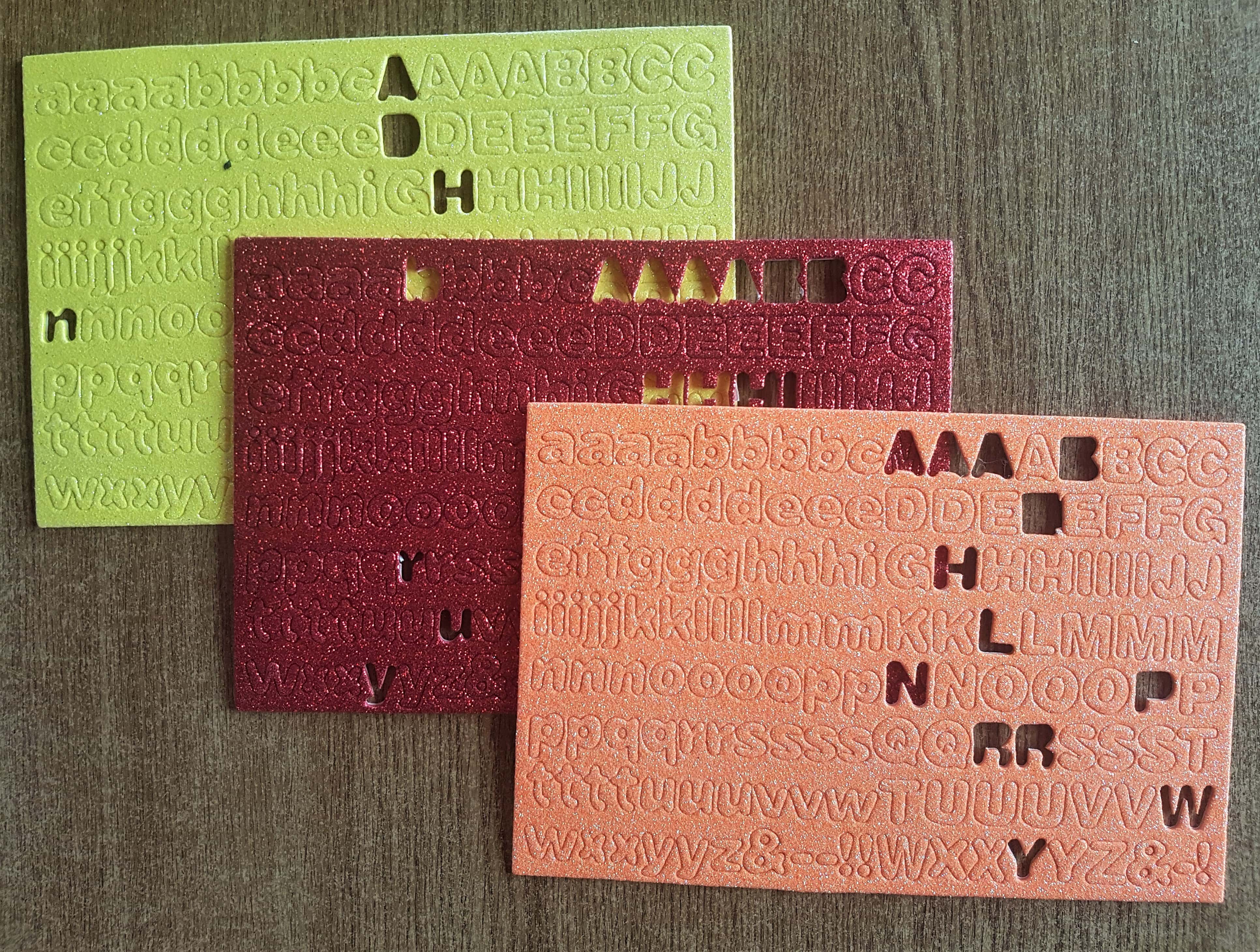 I got my Yellow, Red and Orange Alphabet Stickers from the Pack.