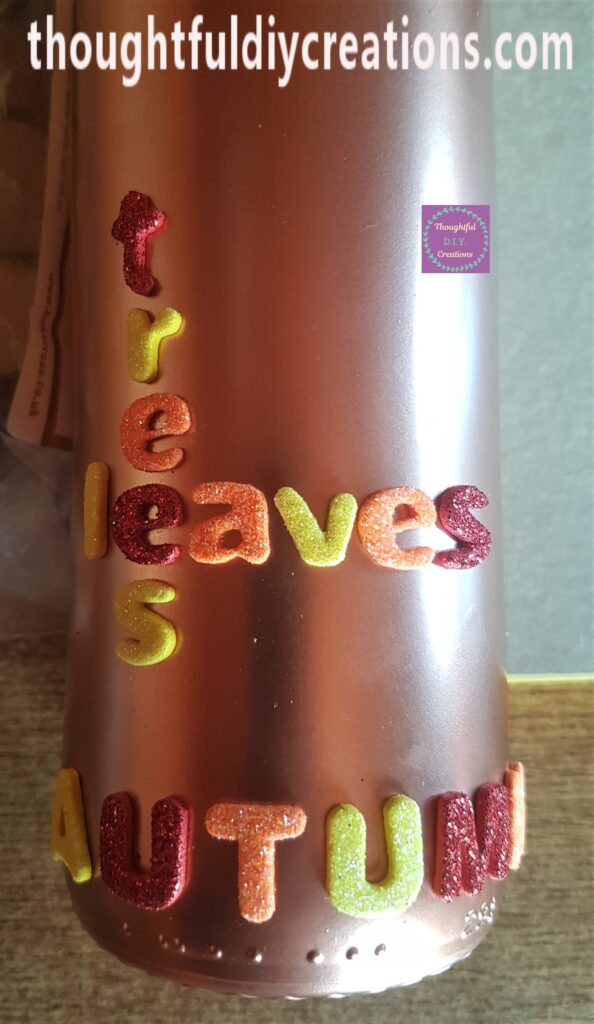 I attached the word 'leaves' next in the same way.