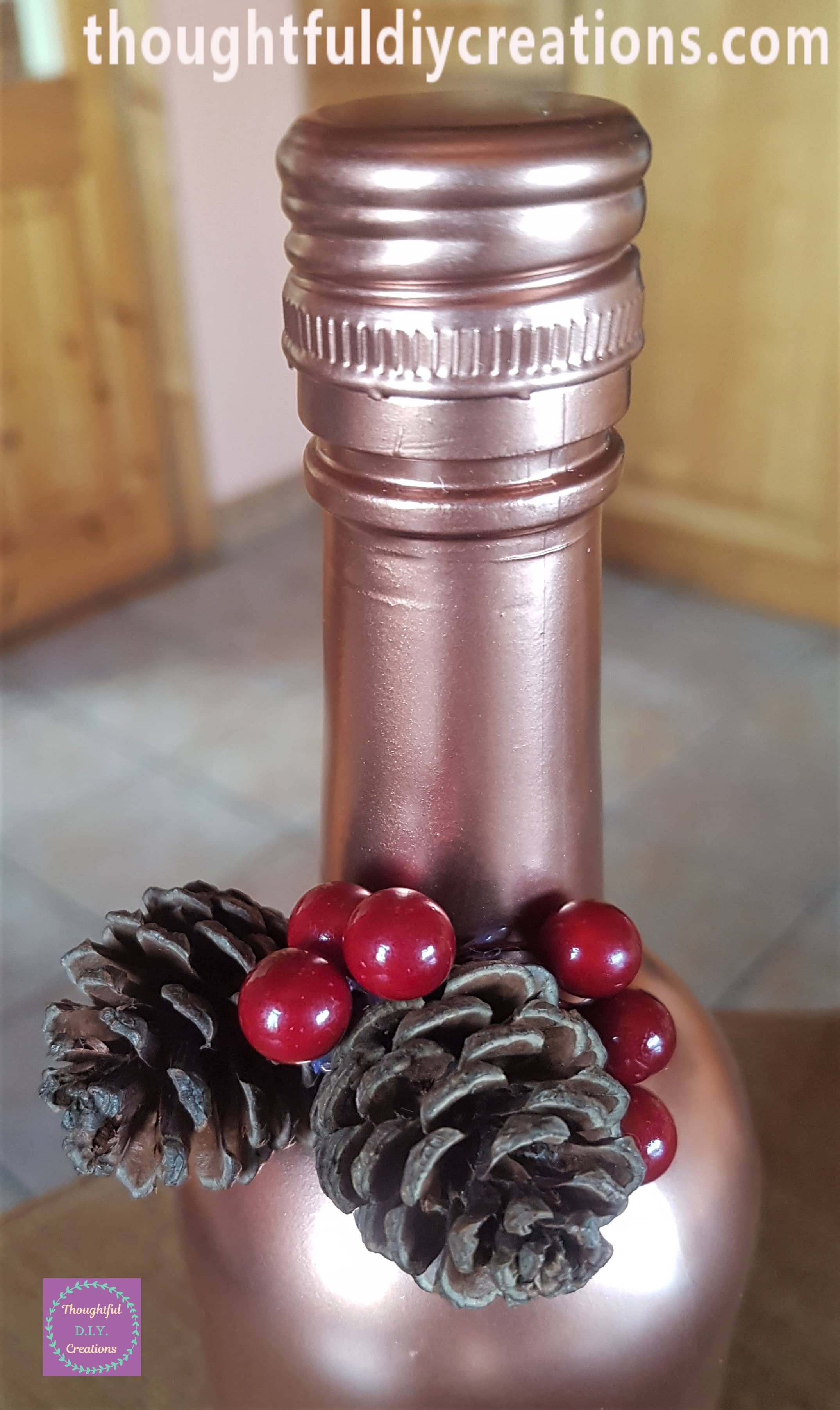 I added 3 more berries to the side of the second pine cone.