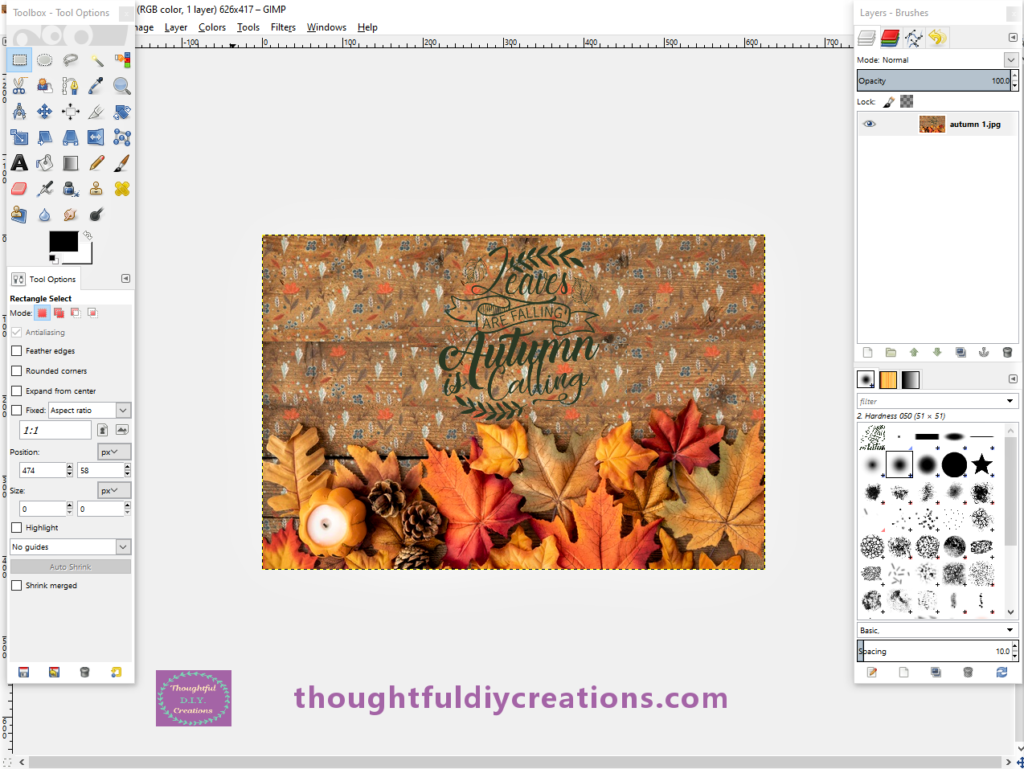 I opened my first saved image and Copy and Pasted the Quote onto it.