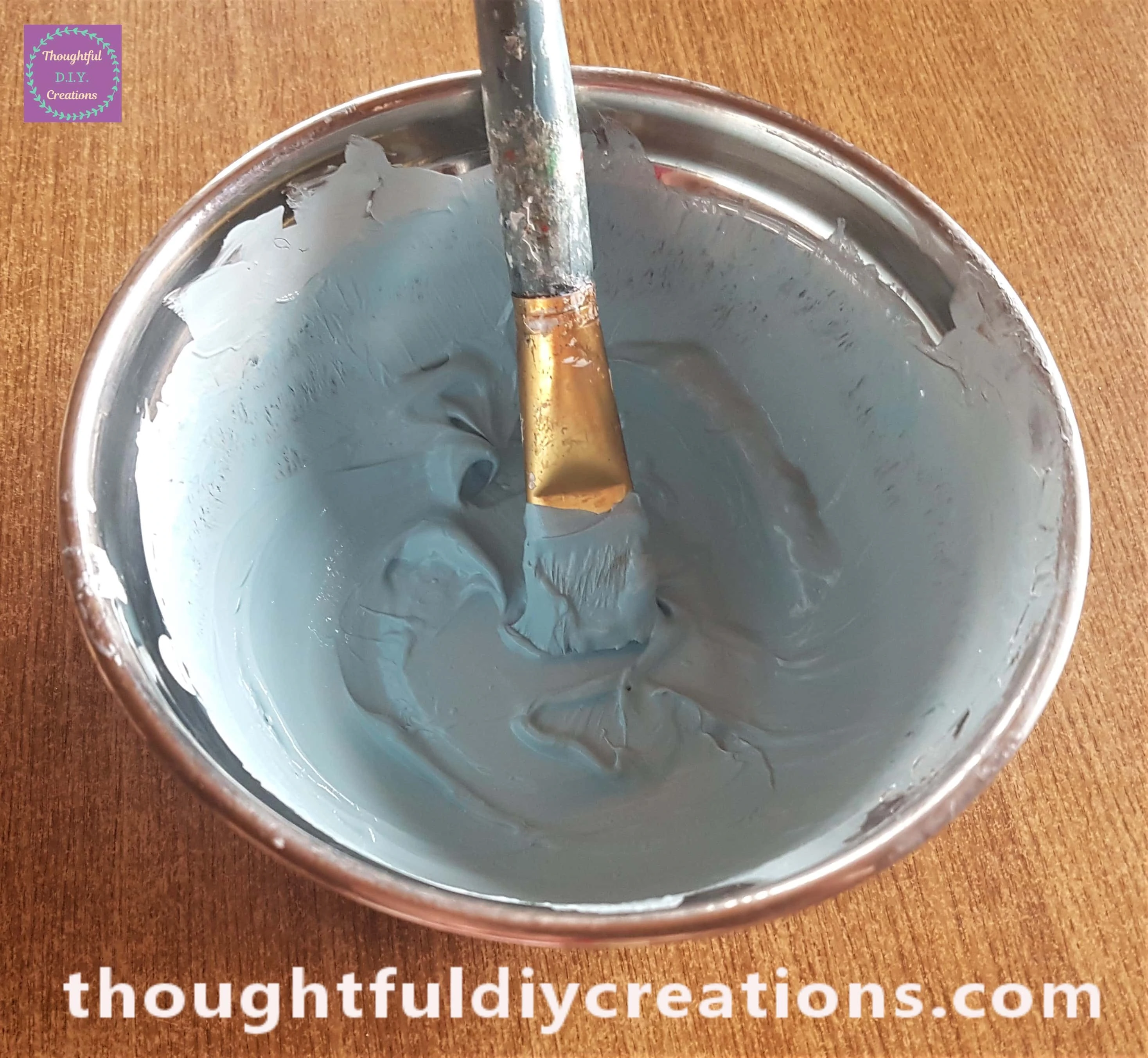 I mixed random amounts of each of the Paints until I had made my desired colour.