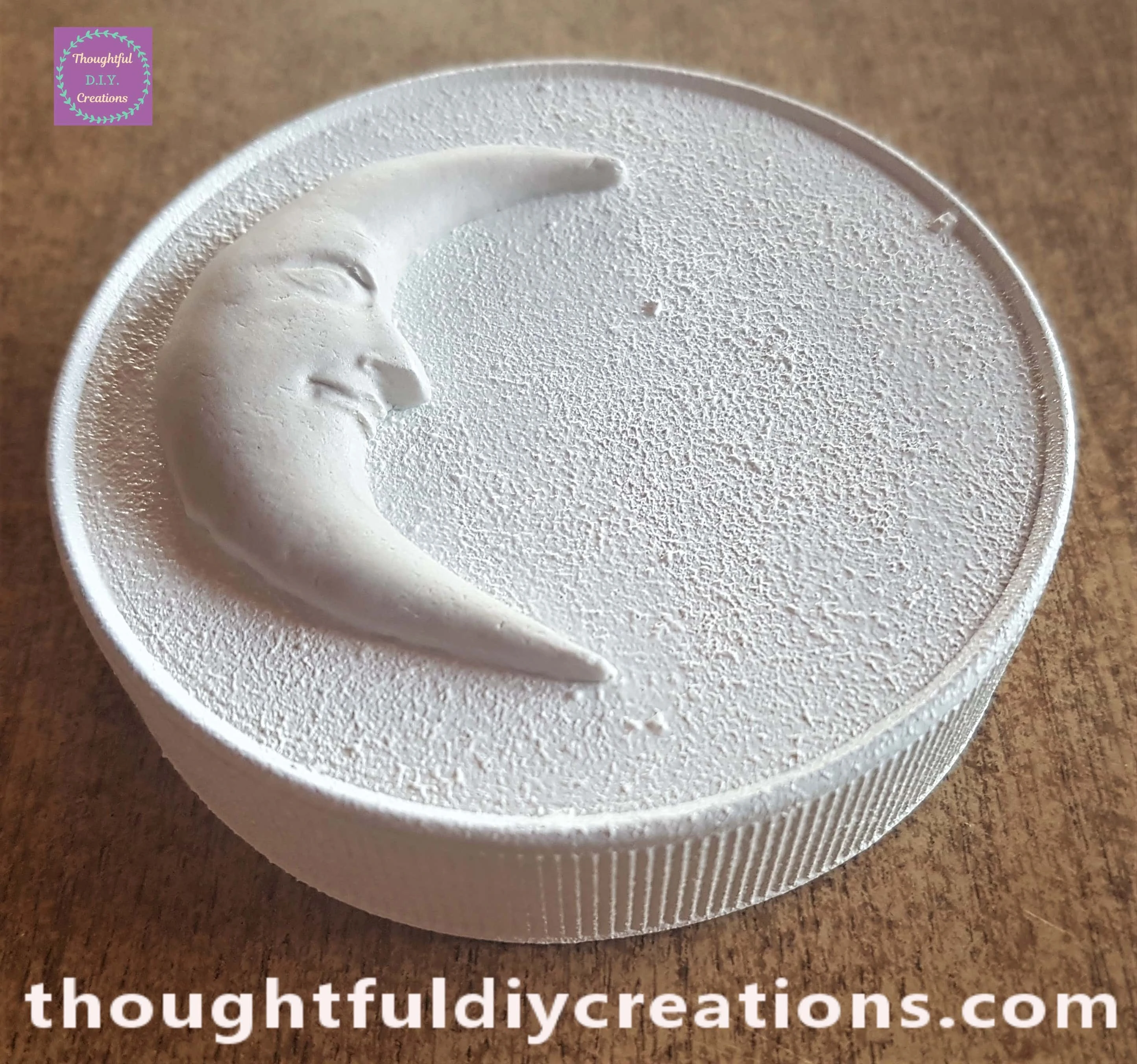 I attached the Clay Moon to the Lid of the Jar.