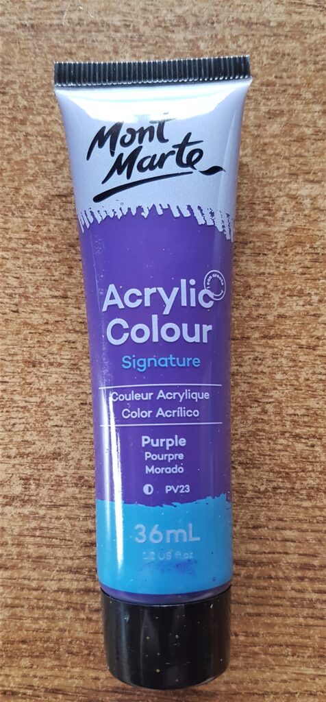 Purple Acrylic Paint for the Fortune Teller Ball.