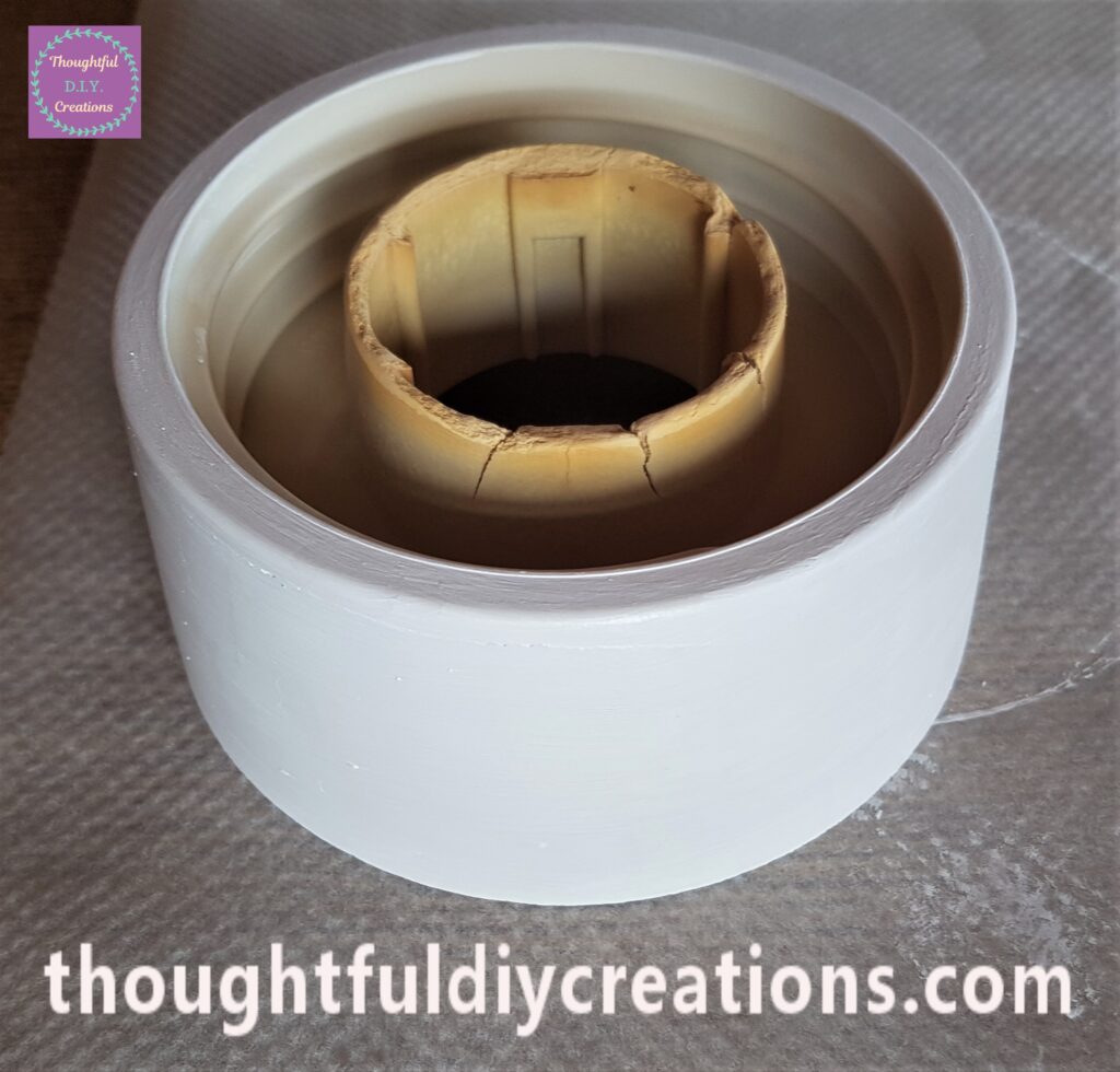 2 Layers of Gesso to the outside and top of the stand leaving 30 mins between each layer.