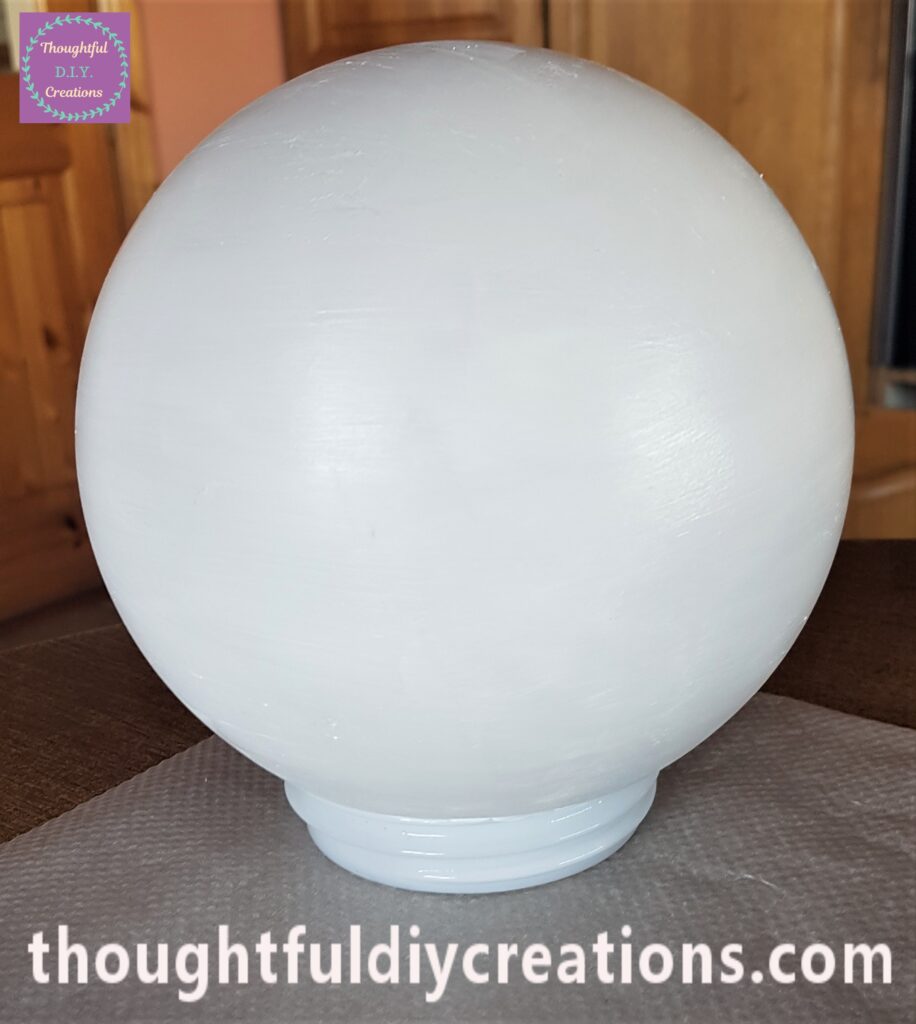 2 layers of Gesso on the Bulb to prime it and remove the shiny surface and makes it easier to apply paint.