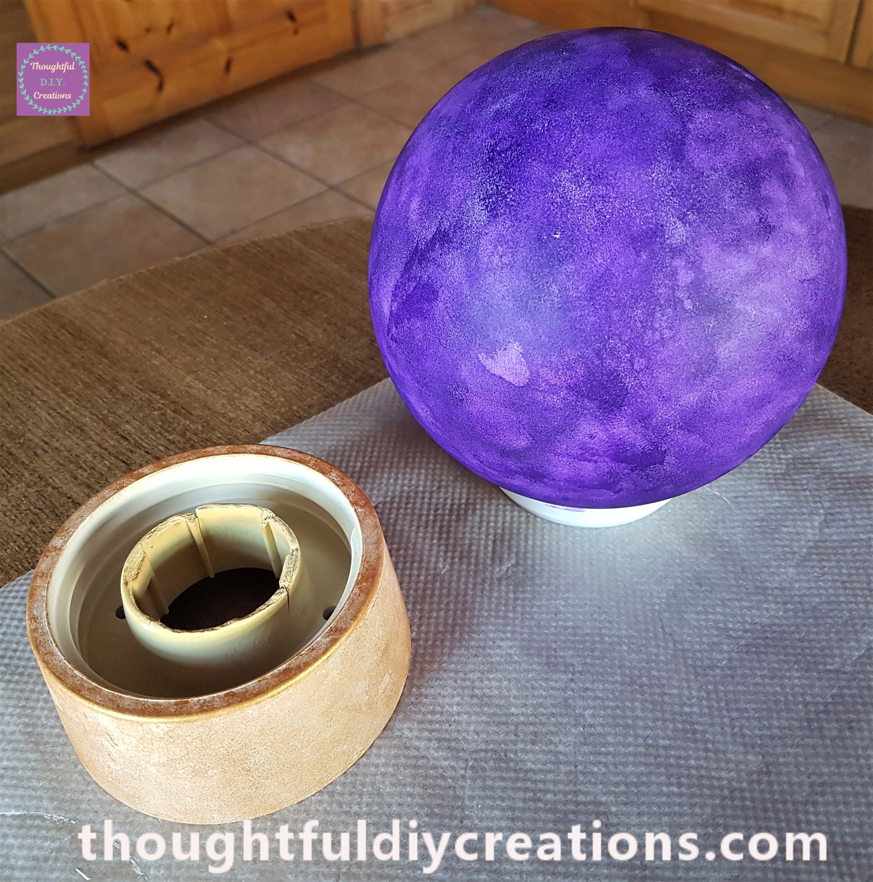 The Bulb and Stand after the first layers of Paint.