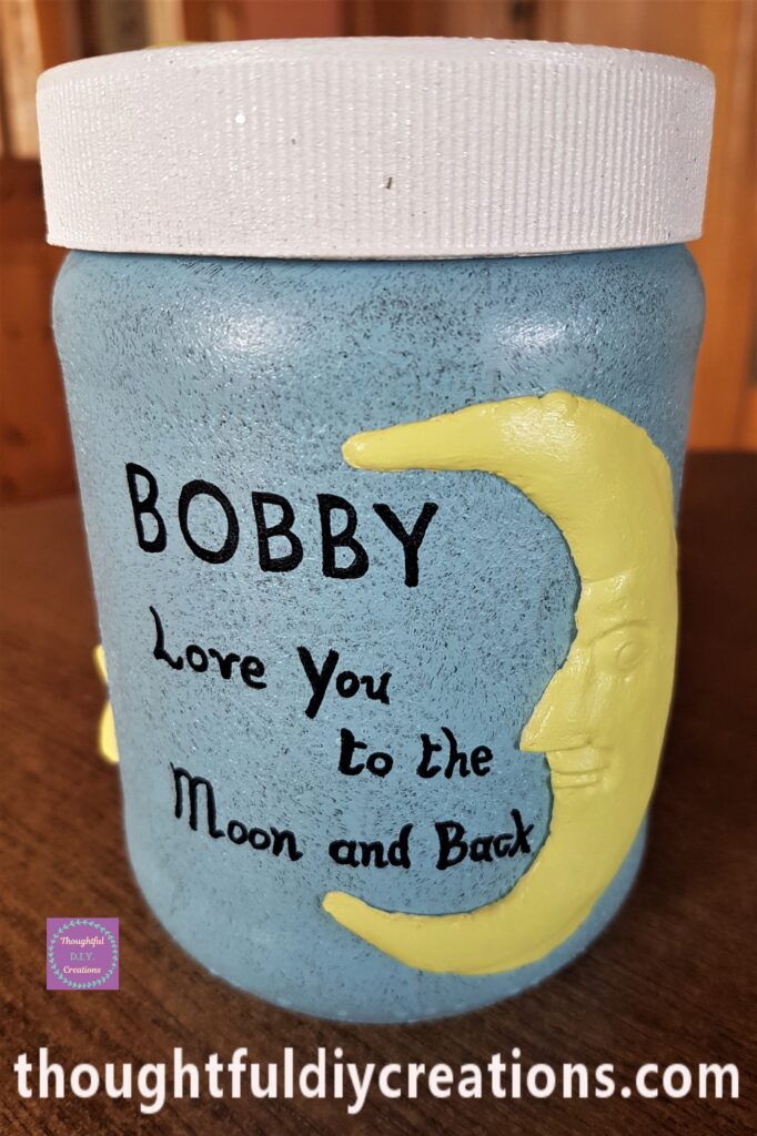 A closer look at the front of the Jar.