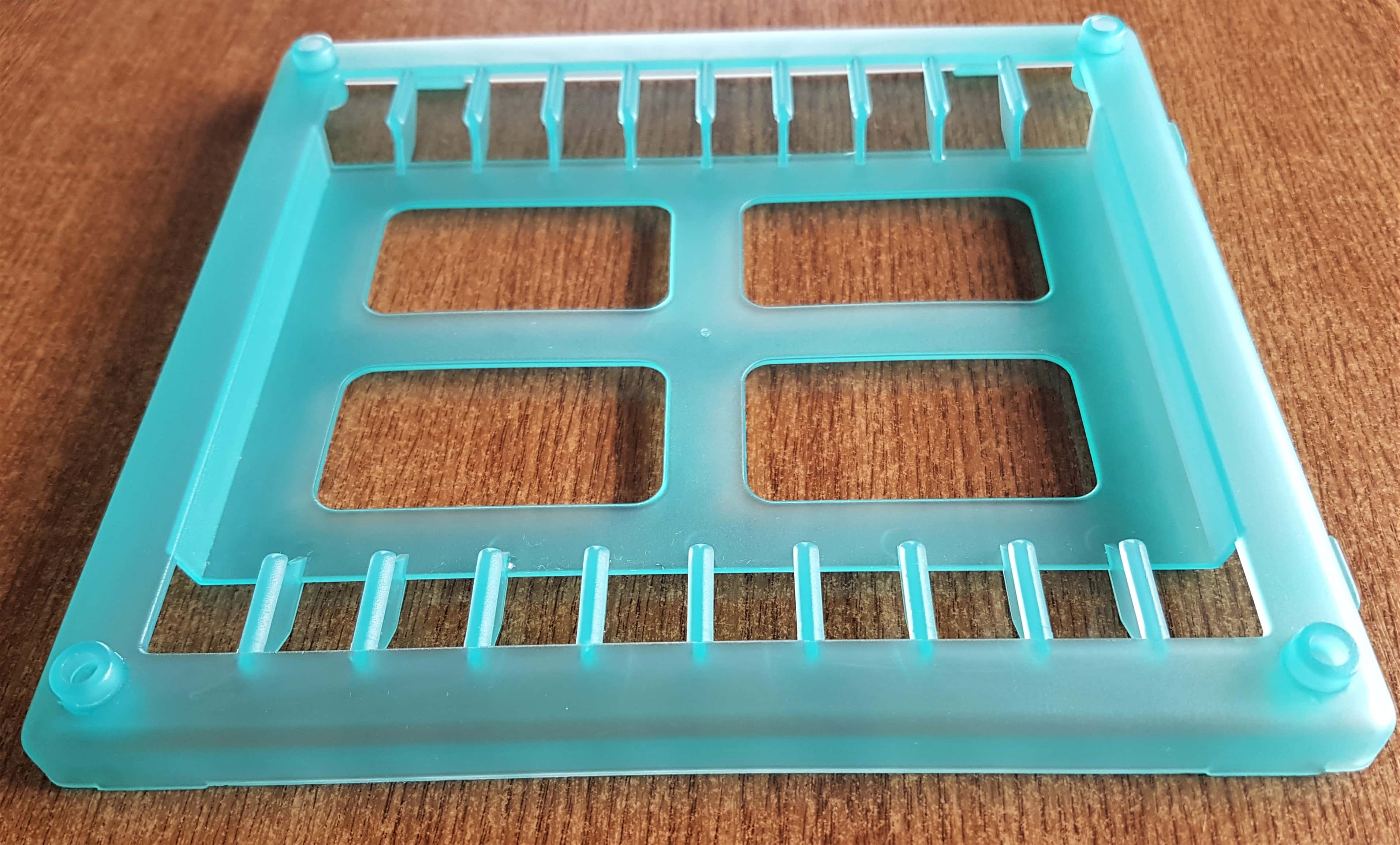 How the CD Rack Frame looks from a side angle.