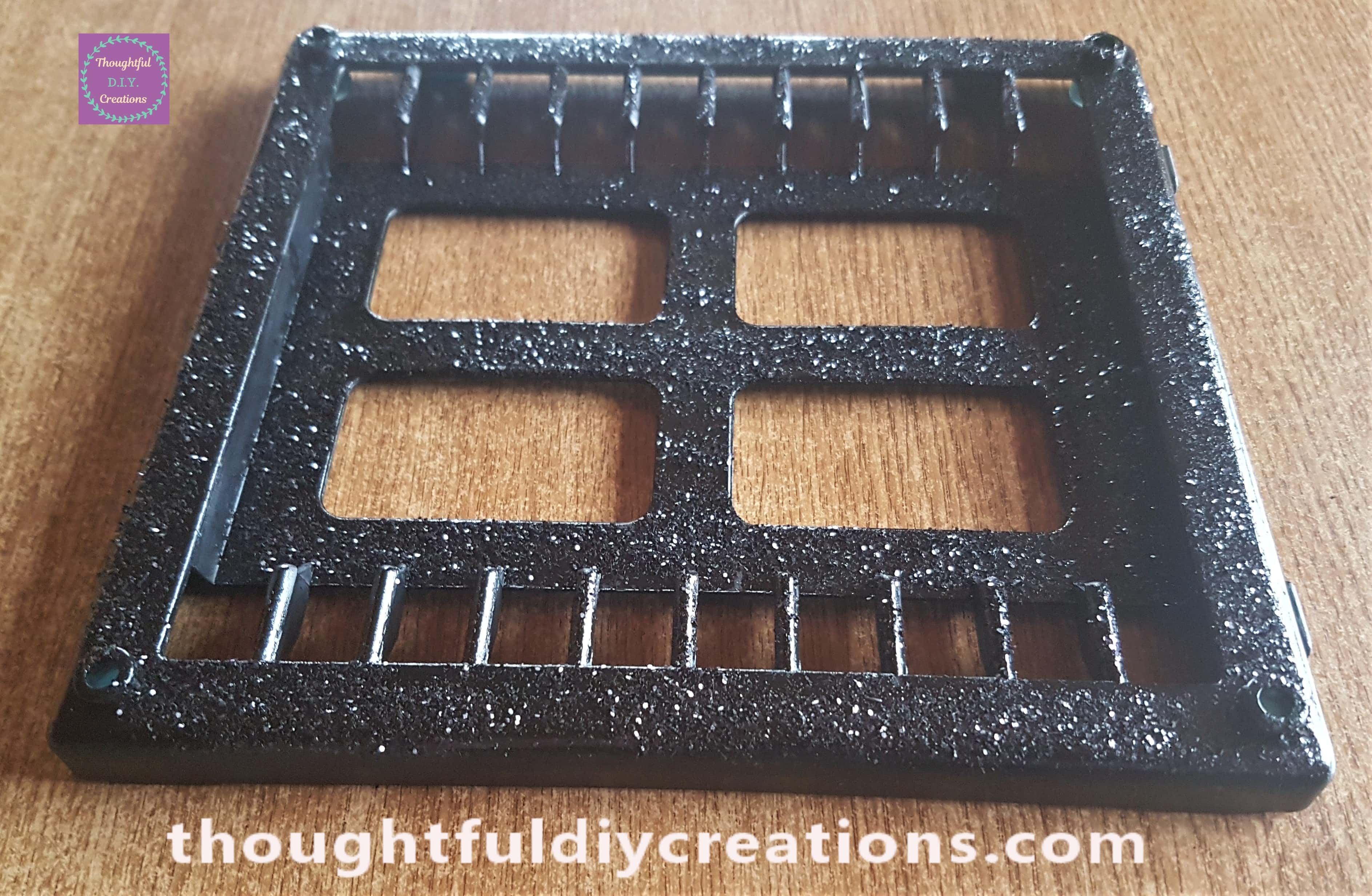 A side angle of the Halloween Window after the Glitter was fully dry.