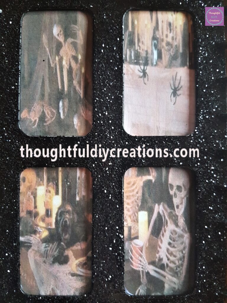 A close-up of the Halloween Window.