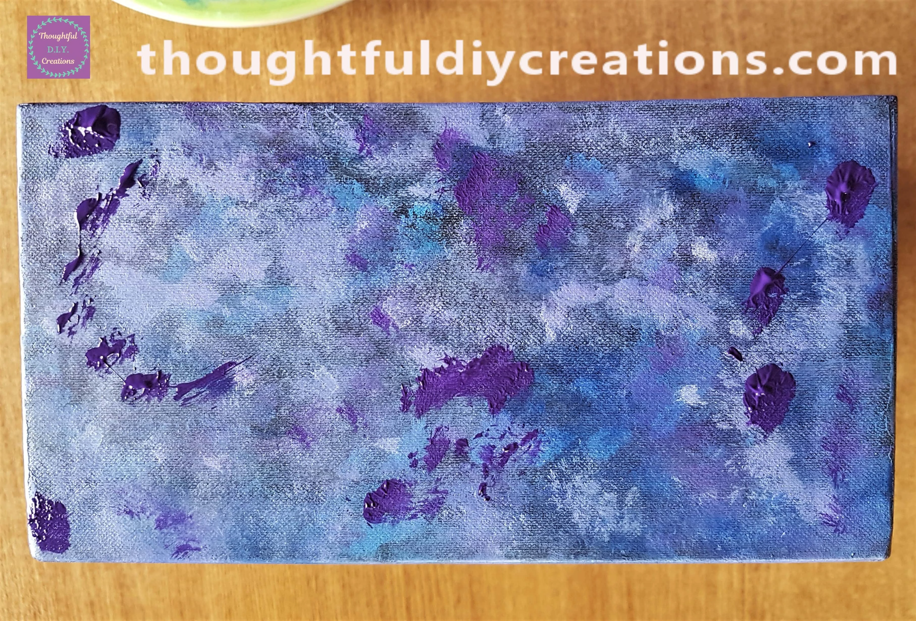 I put some dark Purple paint onto the Box.