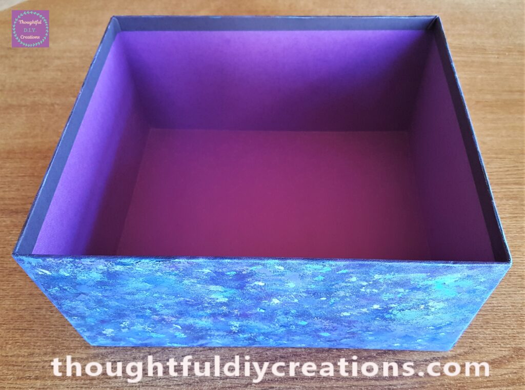 The Box up-right after being painted.