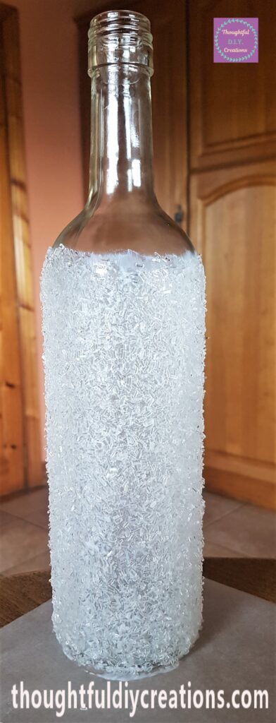 When I was happy with the coverage I stood the Bottle upright.