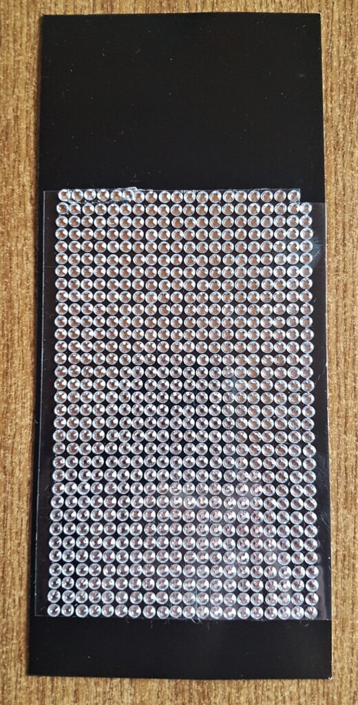 Clear gemstone stickers.