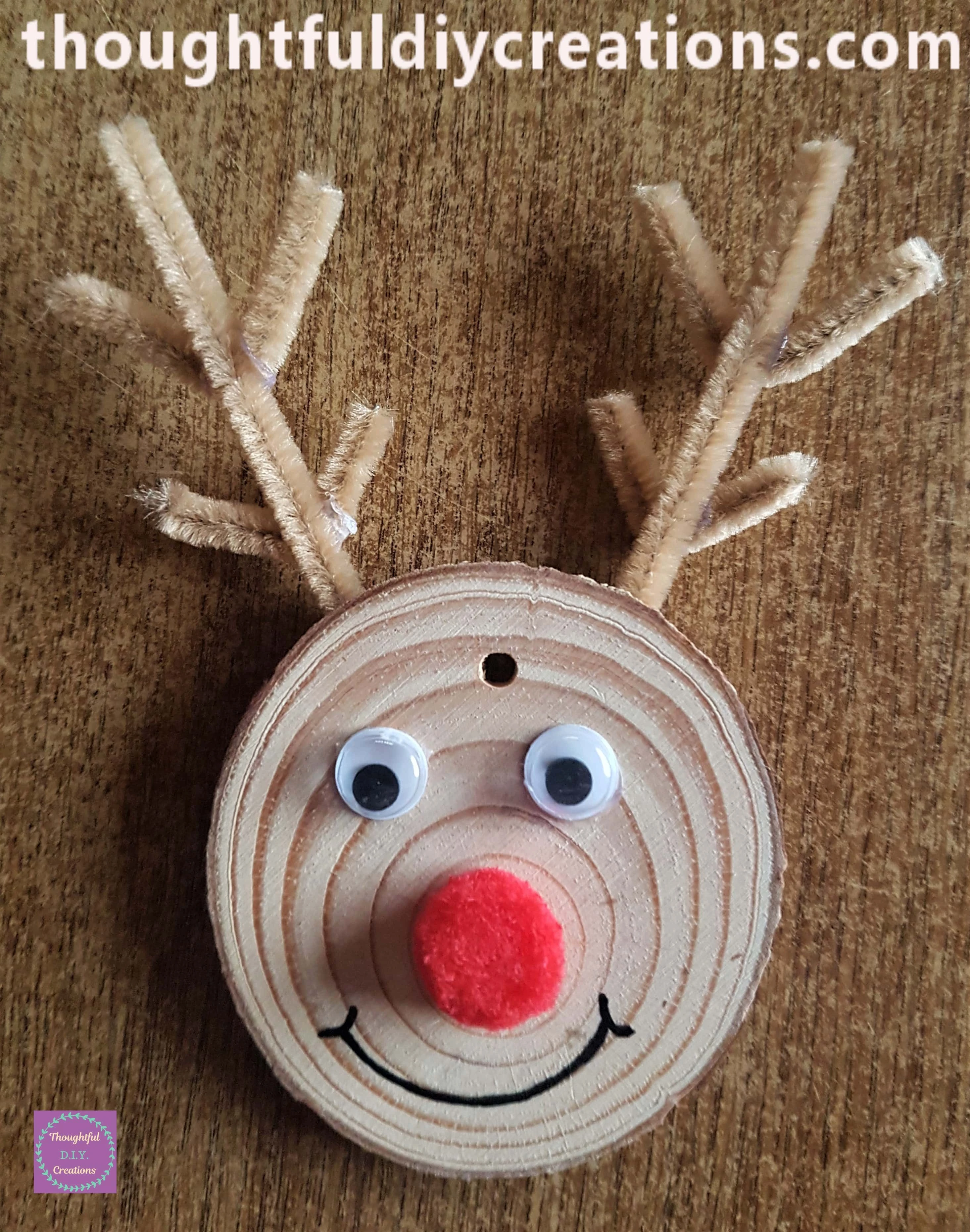 I drew a mouth for the Reindeer with my black paint pen.