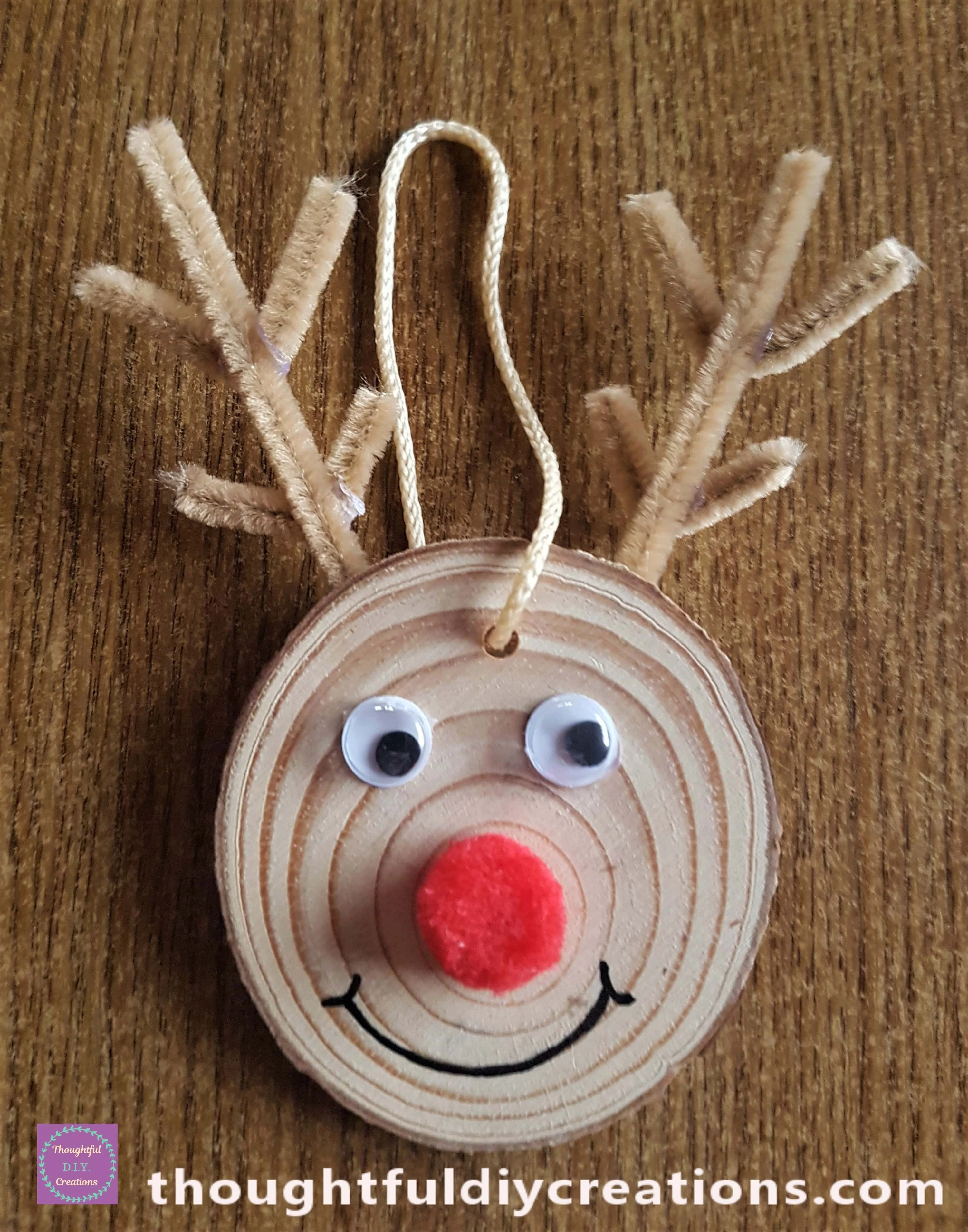 I attached it to the top of the reindeer.