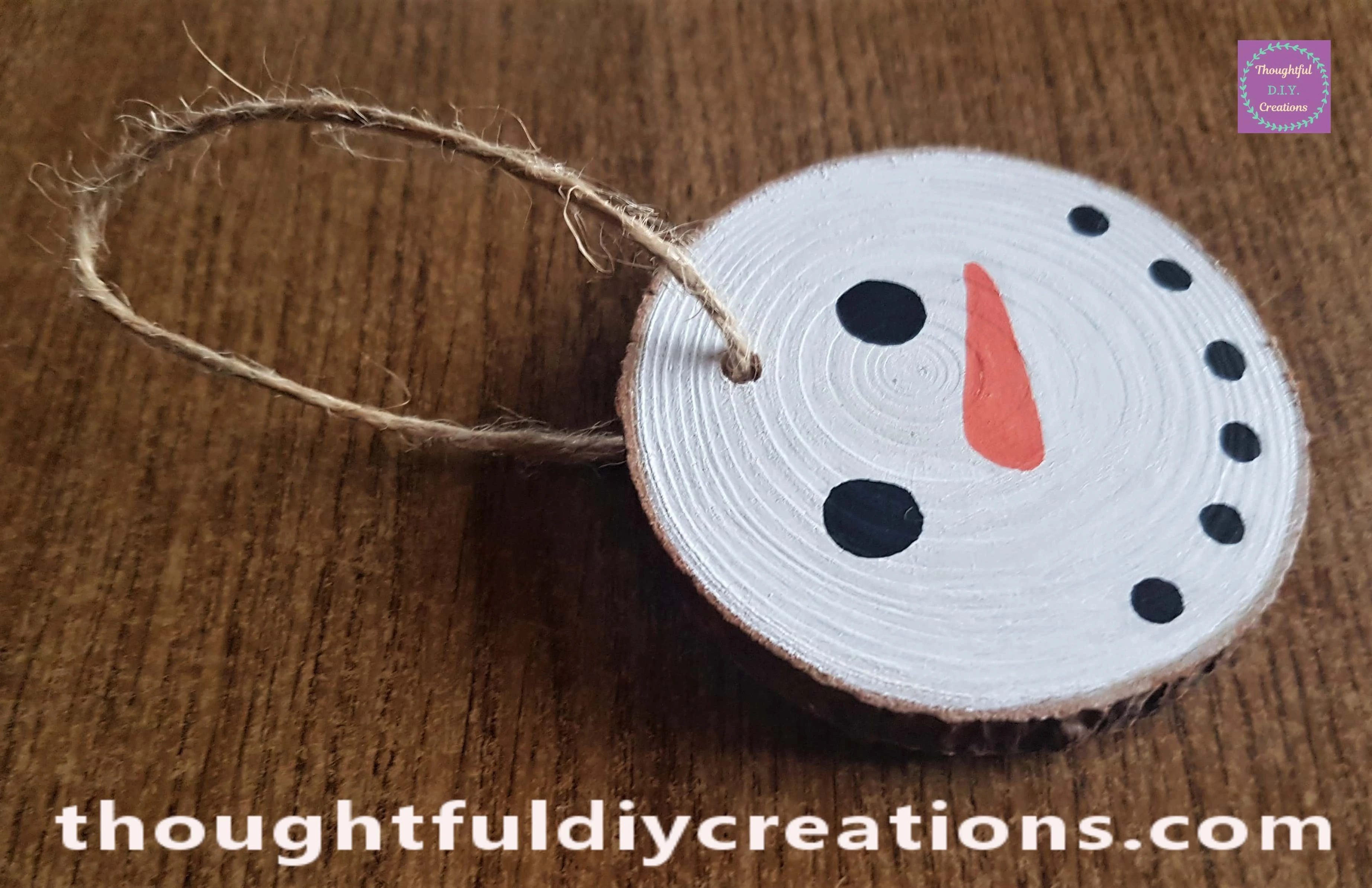 Completed Snowman Decoration.